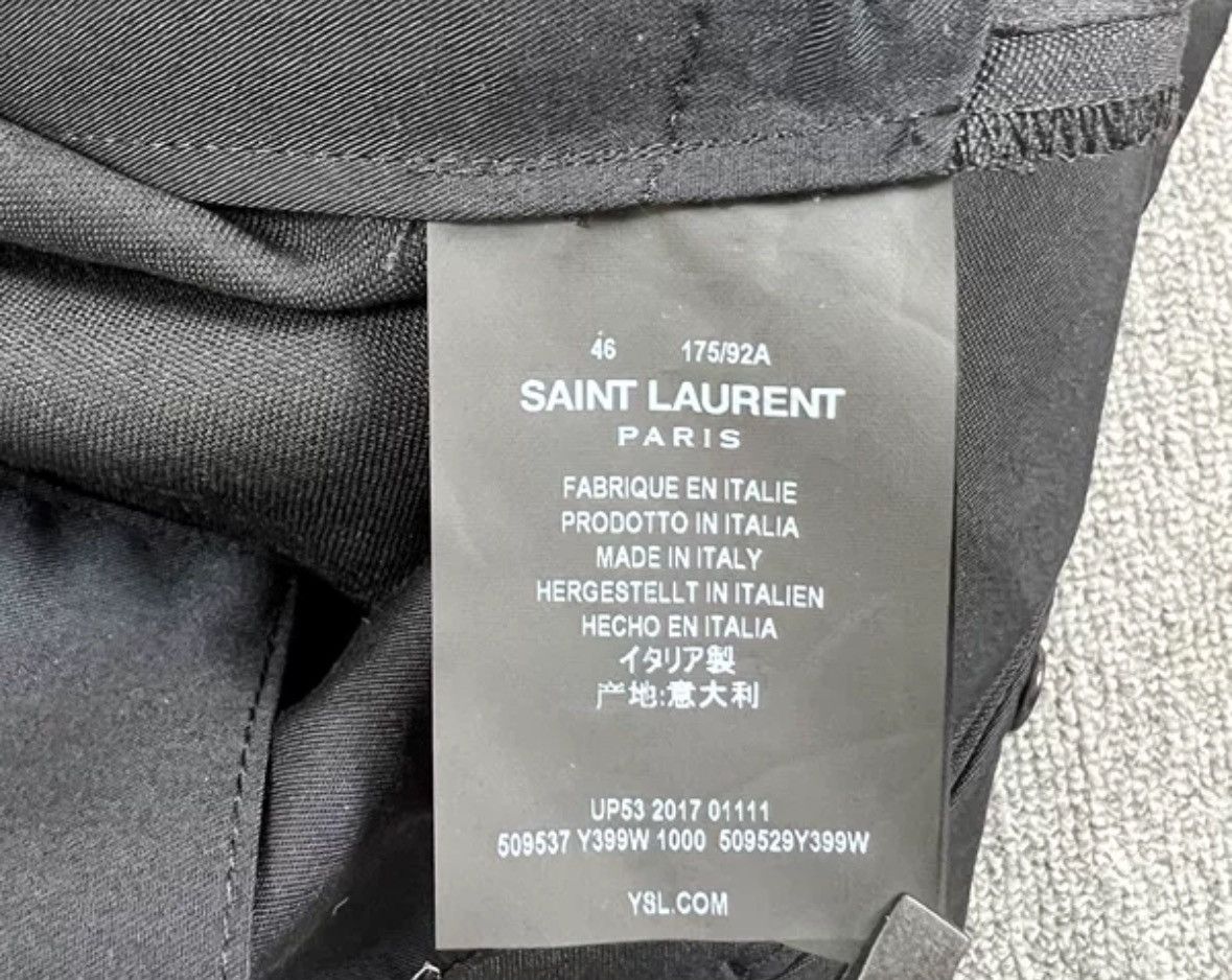 Saint Laurent Paris × Yves Saint Laurent Saint Laurent slp17fw silk border smoking suit trousers Size US 44 / EU 60 - 5 Thumbnail