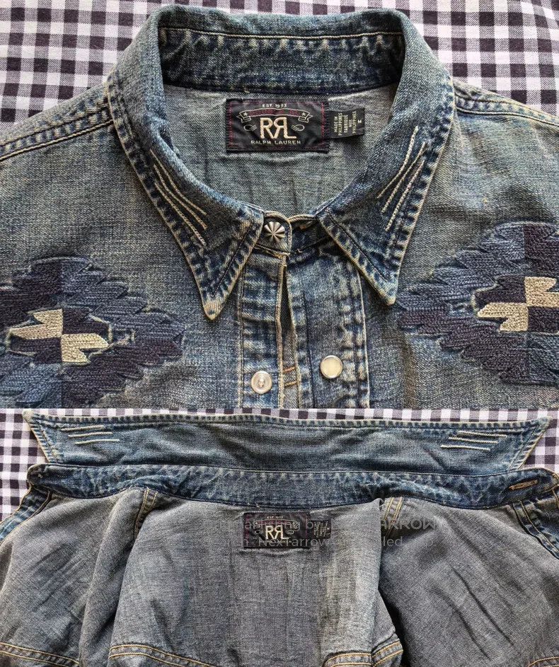 RRL Ralph Lauren RRL Ralph Lauren Embroidered denim shirt Size US M / EU 48-50 / 2 - 5 Thumbnail