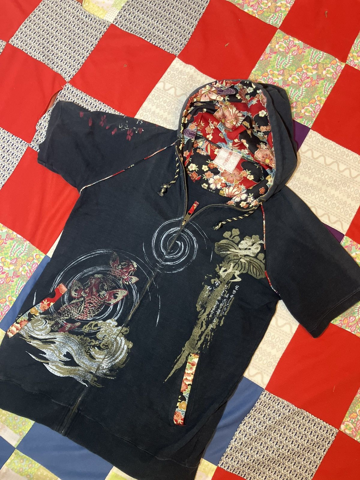 Japanese Brand Sukajan Koi Fish Archival Wagara Ryugi Assaku Size US L / EU 52-54 / 3 - 1 Thumbnail