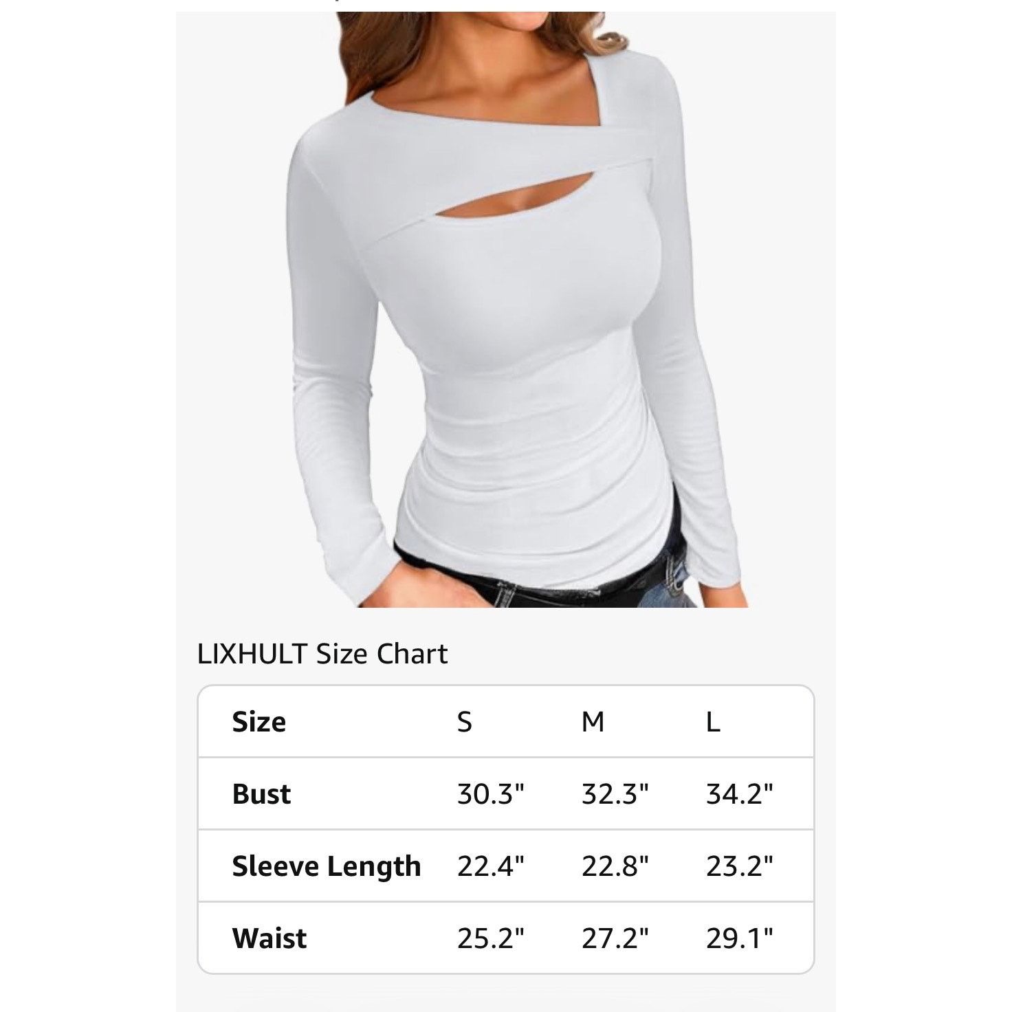 The Unbranded Brand Long Sleeve Shirts Women Ribbed 1 Piece Cutout Tops Fashion Size L / US 10 / IT 46 - 7 Thumbnail