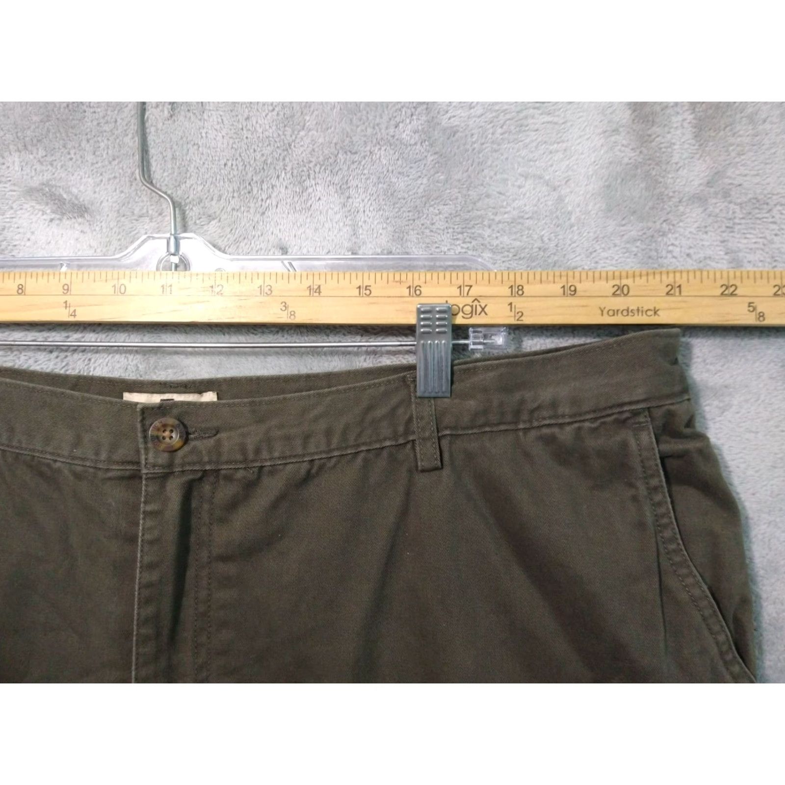 Vintage Woolrich Jeans Mens 44 x 31 Green Flannel Lined Chino High Rise Tapered Leg Size US 44 / EU 60 - 4 Thumbnail