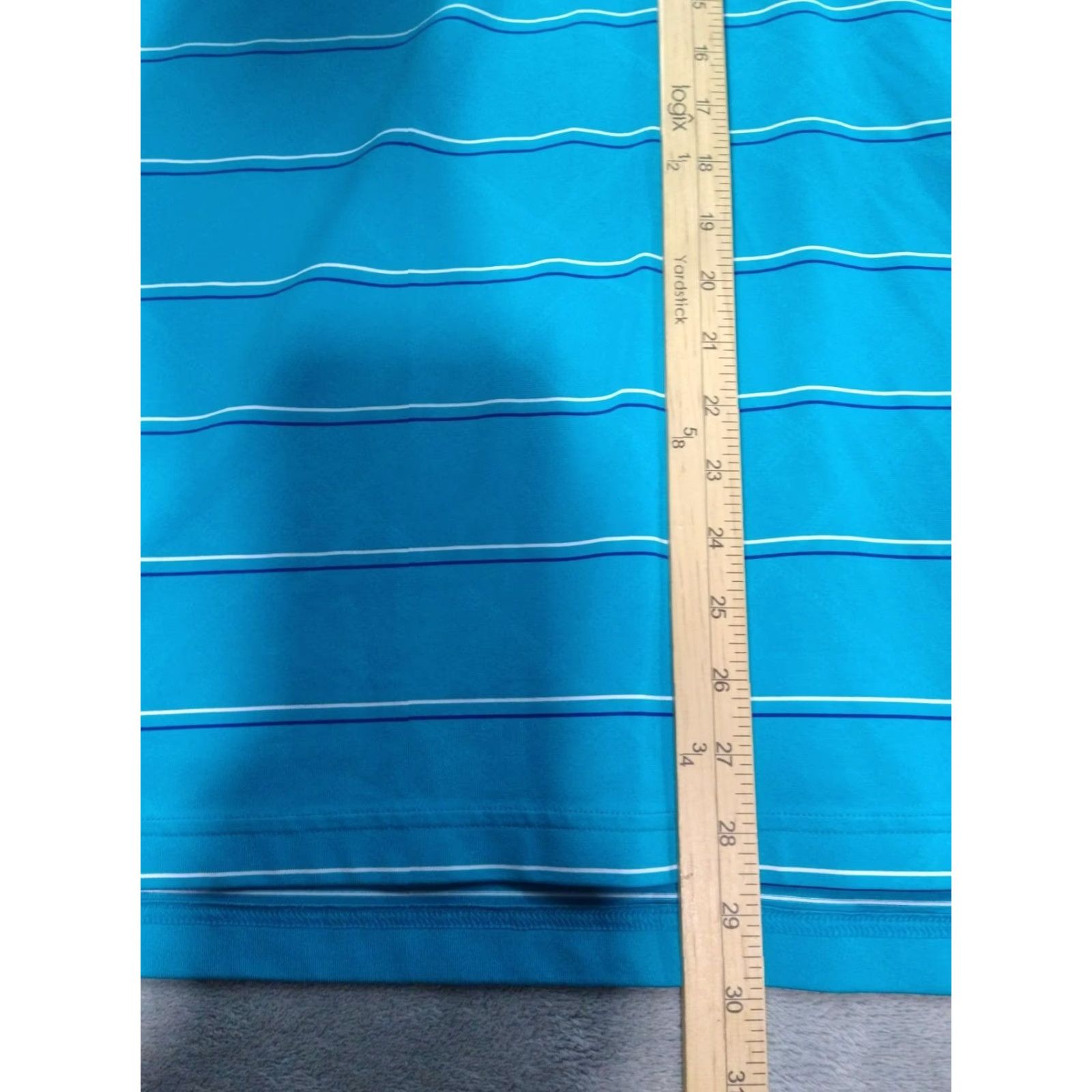 Under Armour Under Armour Shirt Mens Large Blue Striped Polo Loose HeatGear Short Sleeve Size US L / EU 52-54 / 3 - 3 Thumbnail