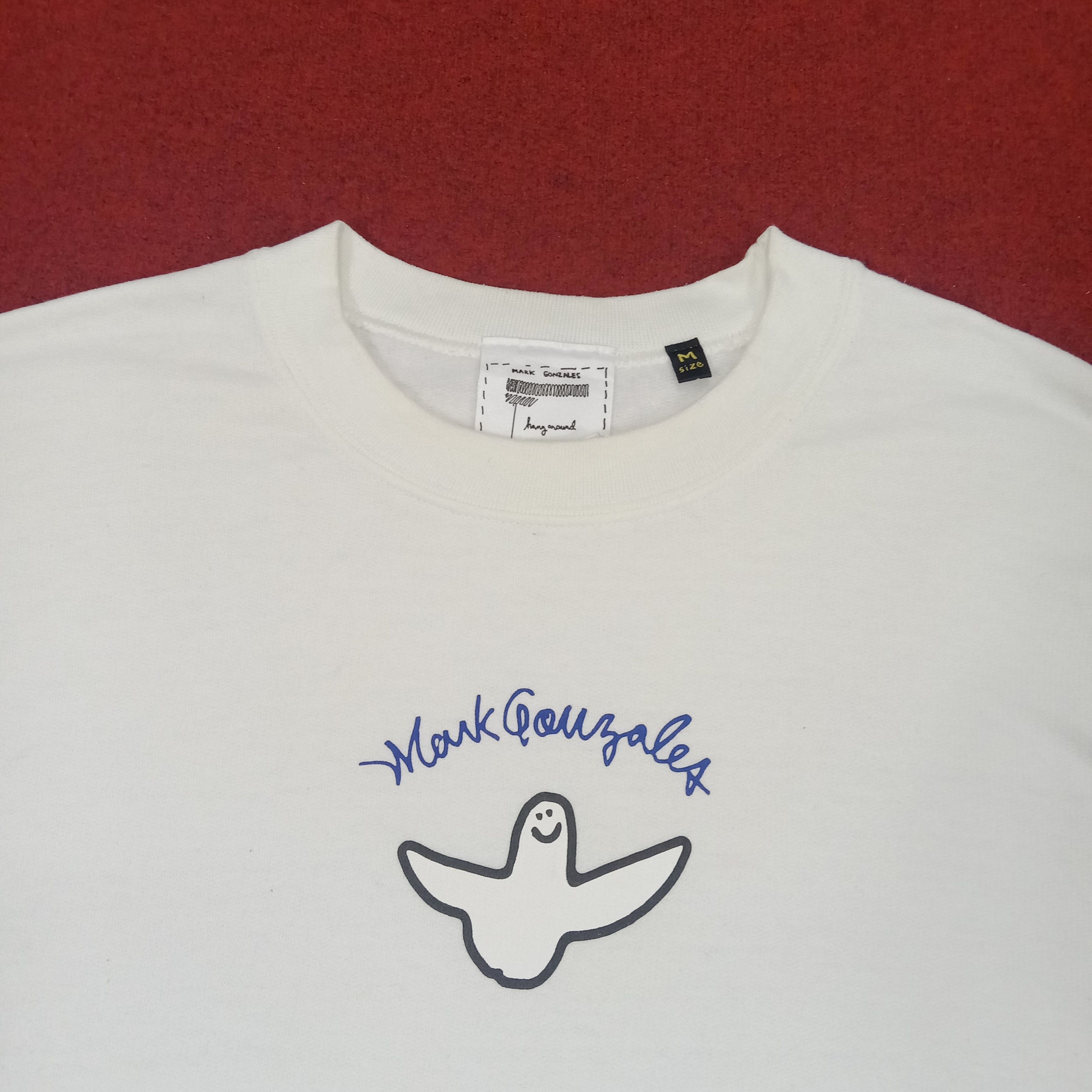 Mark Gonzales X Skateboard Style Center Logo Sweatshirt