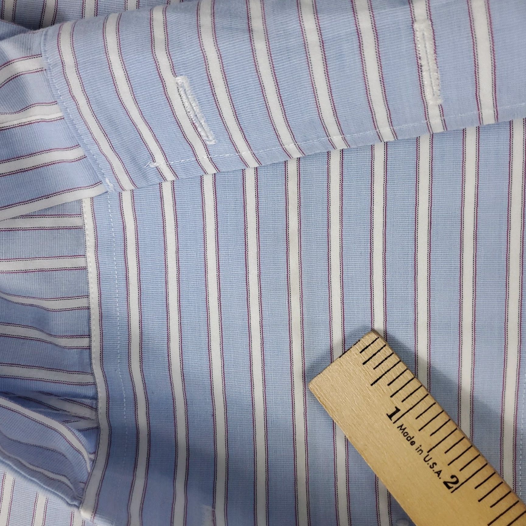 Brooks Brothers Brooks Brothers Dress Shirt Mens 16.5 Blue Striped Long Sleeve Button-Down Regular Fit Size 42R - 6 Thumbnail