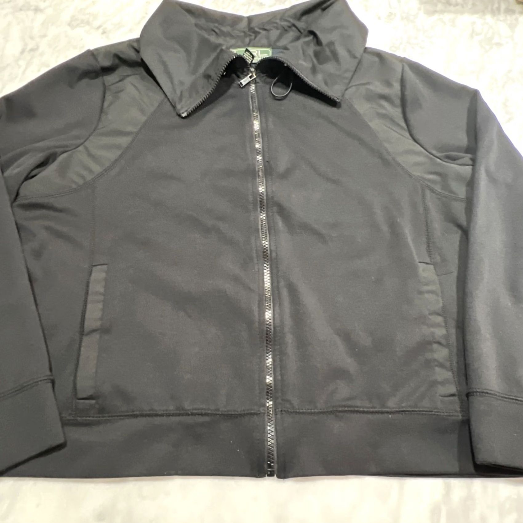 Ralph Lauren VINTAGE? No. Ralph Lauren LRL Active Jacket Black Women's XL Regular Full Zip Lightweight Pockets Logo Designer Shirt? Size XL / US 12-14 / IT 48-50 - 4 Thumbnail