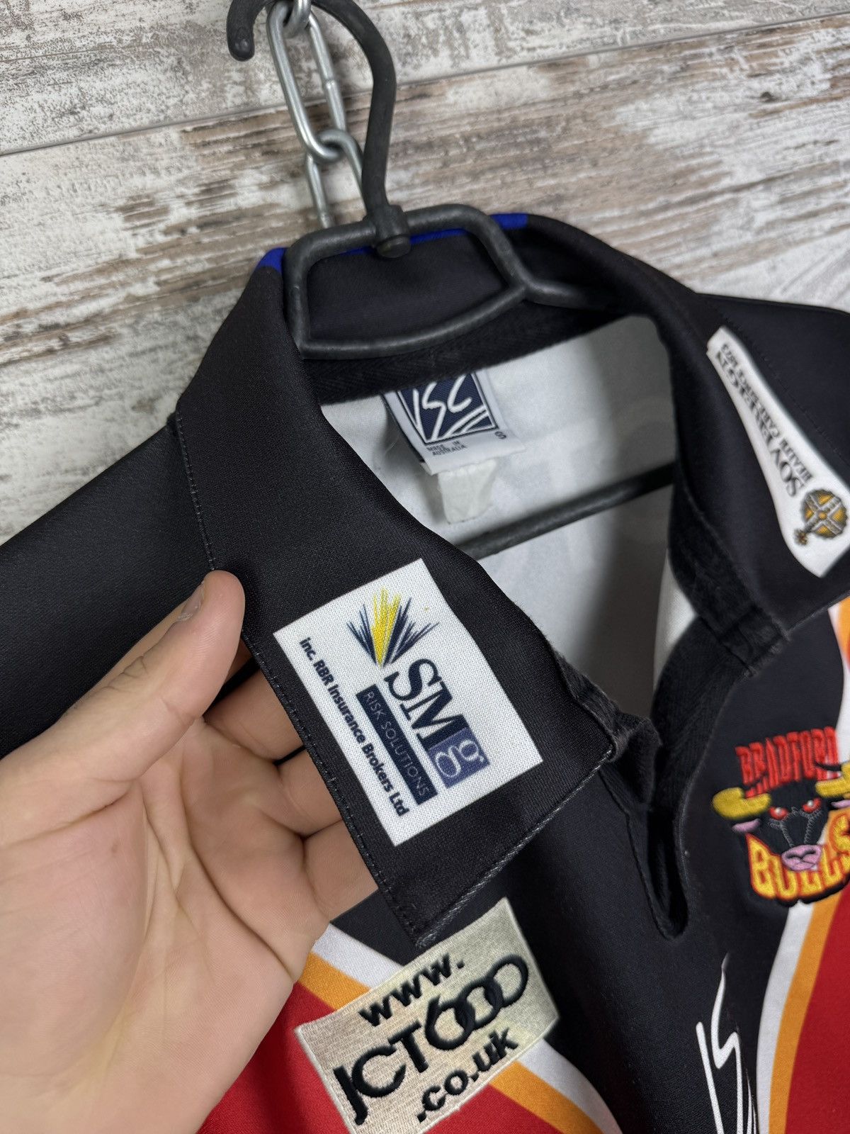 Vintage Bradford Bulls Super League Champions Away Rugby T-Shirt Size US S / EU 44-46 / 1 - 9 Thumbnail