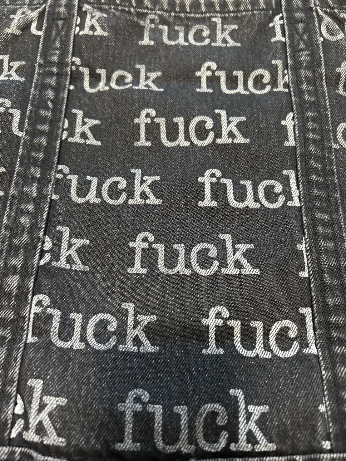 Supreme Supreme SS13 Fuck Tote Denim Bag Black Size ONE SIZE - 4 Thumbnail