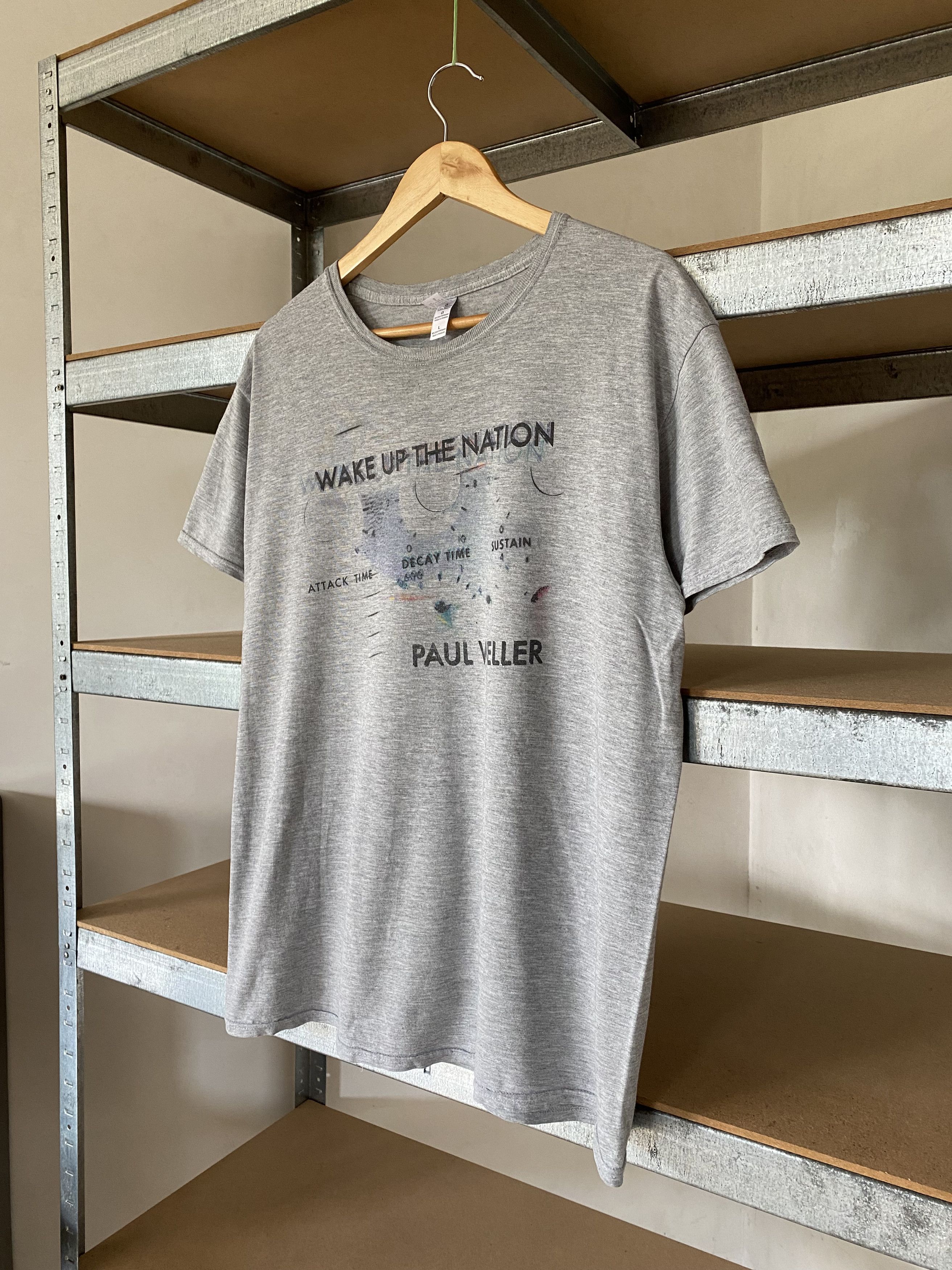 Band Tees Paul Weller Vintage 2000s Wake Up The Nation White T-shirt Size US L / EU 52-54 / 3 - 5 Thumbnail