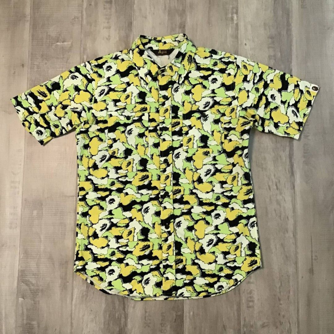 Bape × Kaws BAPE × KAWS Cloud camo work shirt a bathing ape NIGO Size US S / EU 44-46 / 1 - 1 Thumbnail