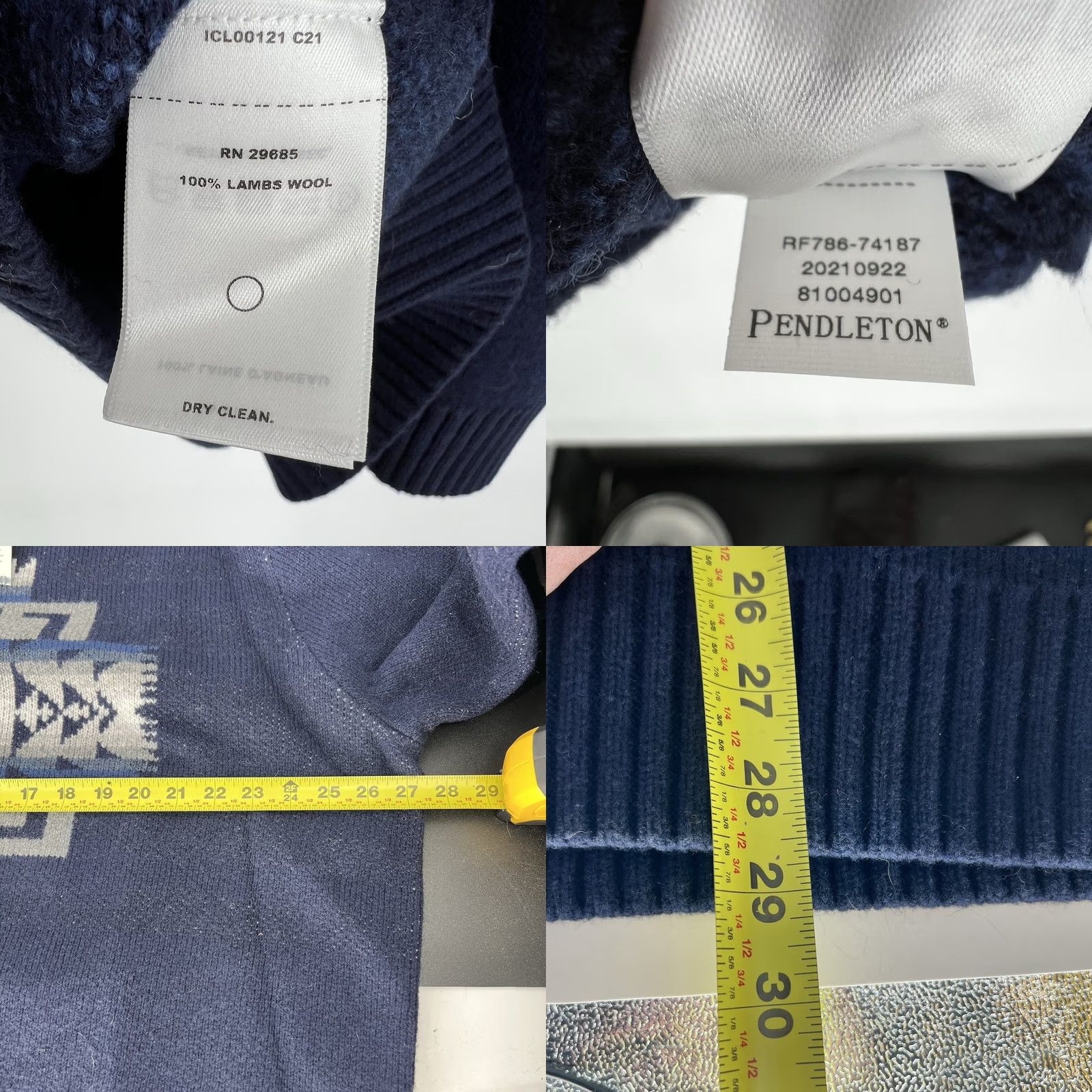 Pendleton Pendleton Sweater Crew Neck Wool 2XL Blue Men Classic Knit Pullover Size US XXL / EU 58 / 5 - 8 Thumbnail