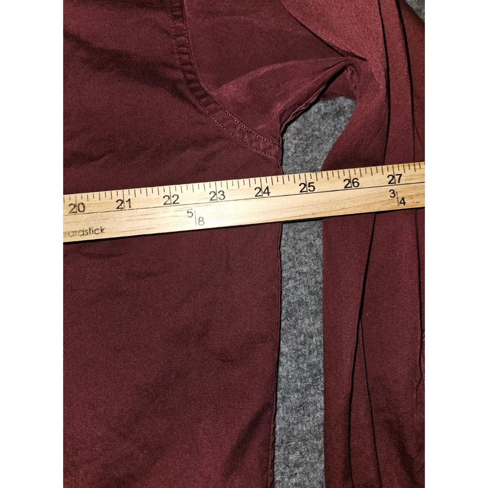 Ralph Lauren VINTAGE Chaps Ralph Lauren Button-Down Shirt Mens Large Burgundy 90s Y2K Embroidered Pocket Size US L / EU 52-54 / 3 - 3 Thumbnail
