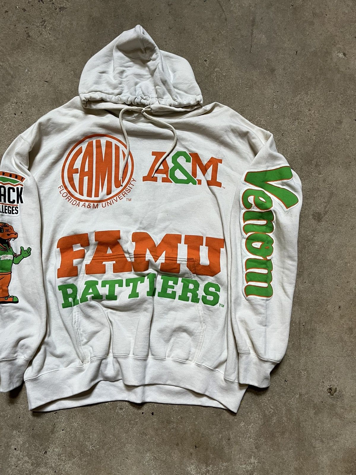 NCAA Cream FAMU Rattlers AOP Hoodie Florida A&M HBCU Pullover Size US XXL / EU 58 / 5 - 2 Thumbnail
