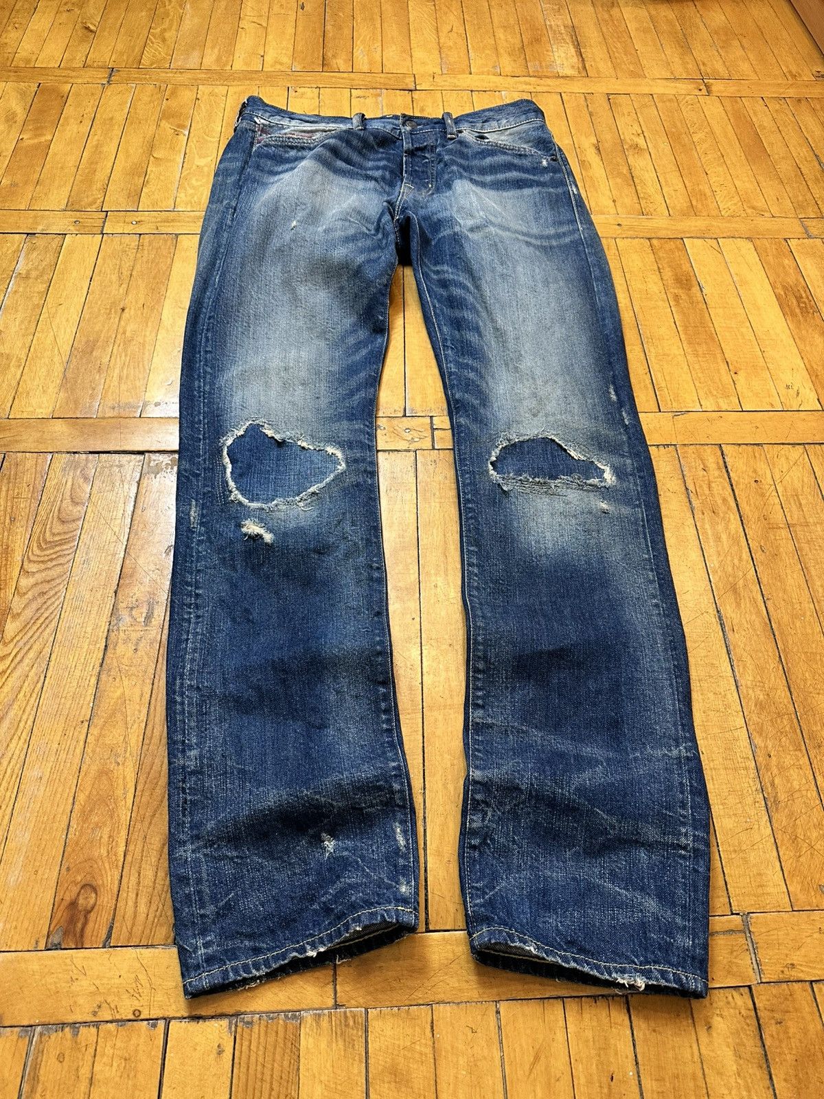 Denim & Supply Ralph Lauren 🔥 FW14 Denim Supply Ralph Lauren Distressed Denim Jeans Pant Size US 33 - 4 Thumbnail