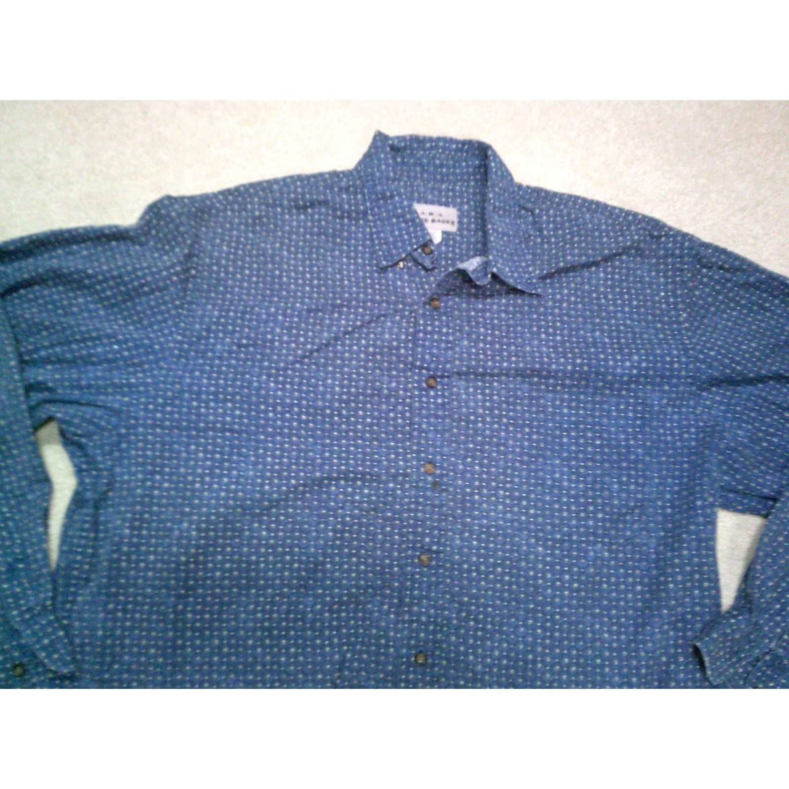Eddie Bauer VINTAGE Eddie Bauer Button-Up Shirt Mens XL Blue 90s Wool? Wait. Size US XL / EU 56 / 4 - 5 Thumbnail