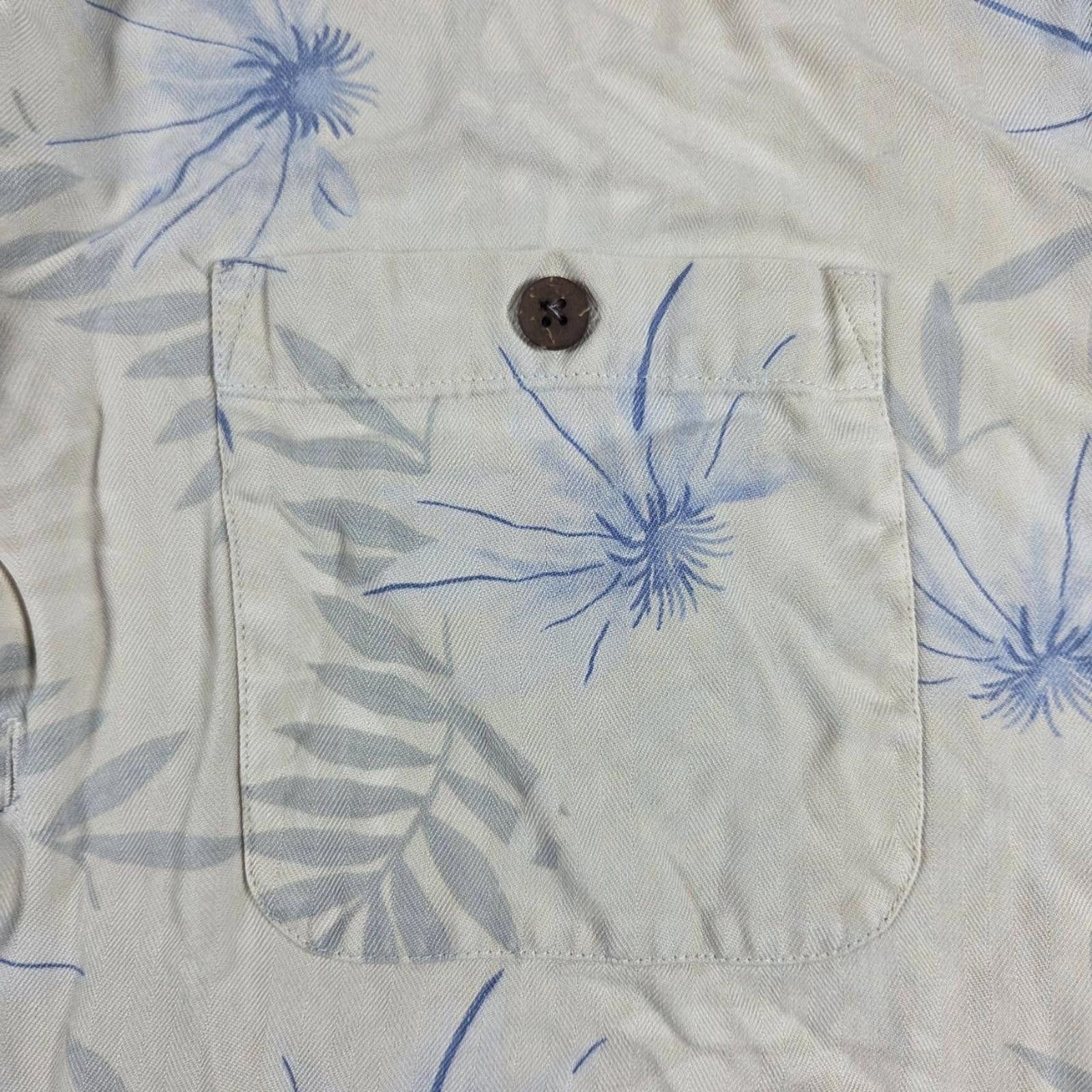 Tommy Bahama Tommy Bahama Men L Cream Tropical Leaf Print 100% Silk Size US L / EU 52-54 / 3 - 9 Thumbnail