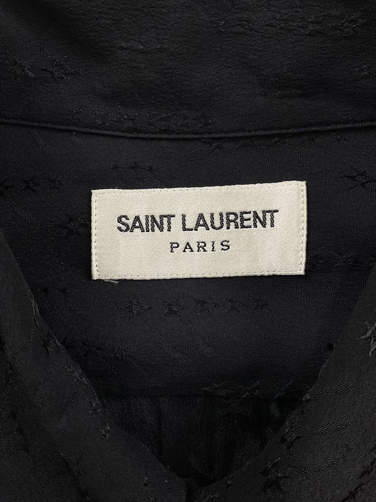 Saint Laurent Paris Saint Laurent S/S'19 Chain Star Silk Shirt Size US M / EU 48-50 / 2 - 6 Thumbnail
