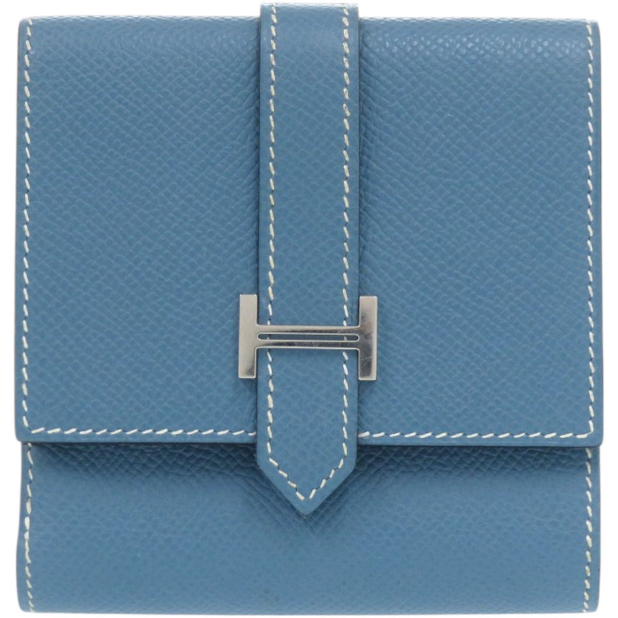 Hermes Hermes Excellent condition Hermès double-hook wallet, Bearn Recto Verso, Epsom leather, blue jean, L engraved, bifold 1509 Size ONE SIZE - 1 Thumbnail
