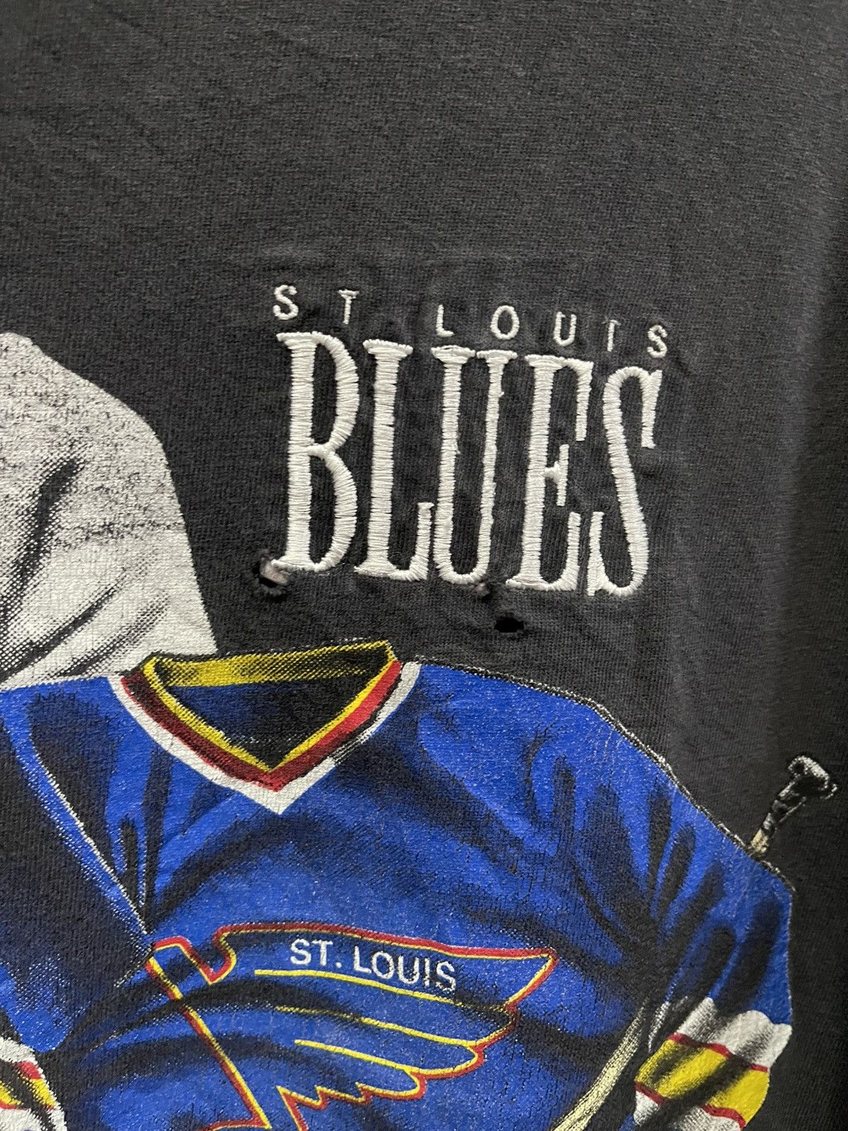 NHL Vintage 90s St.Louis Blues Nutmeg Mills🔥🔥🔥 Size US XL / EU 56 / 4 - 7 Thumbnail