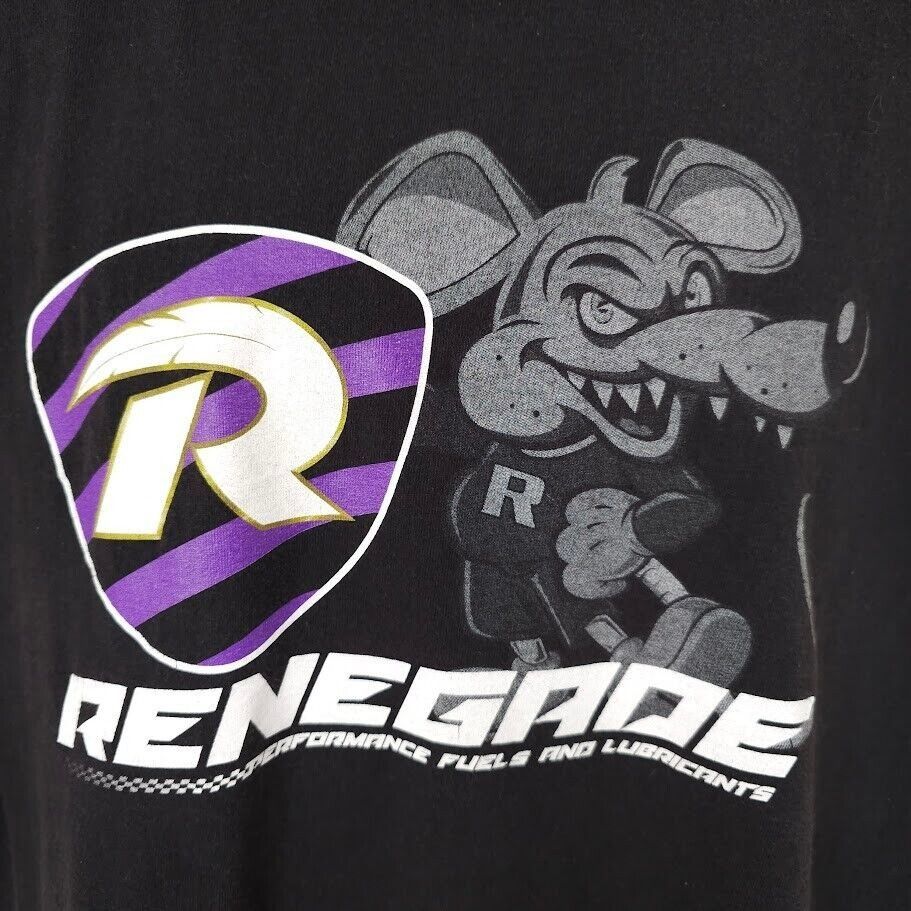 Hanes Renegade Racing T Shirt Mens Size XL Black Performance Fuels Size US XL / EU 56 / 4 - 2 Thumbnail
