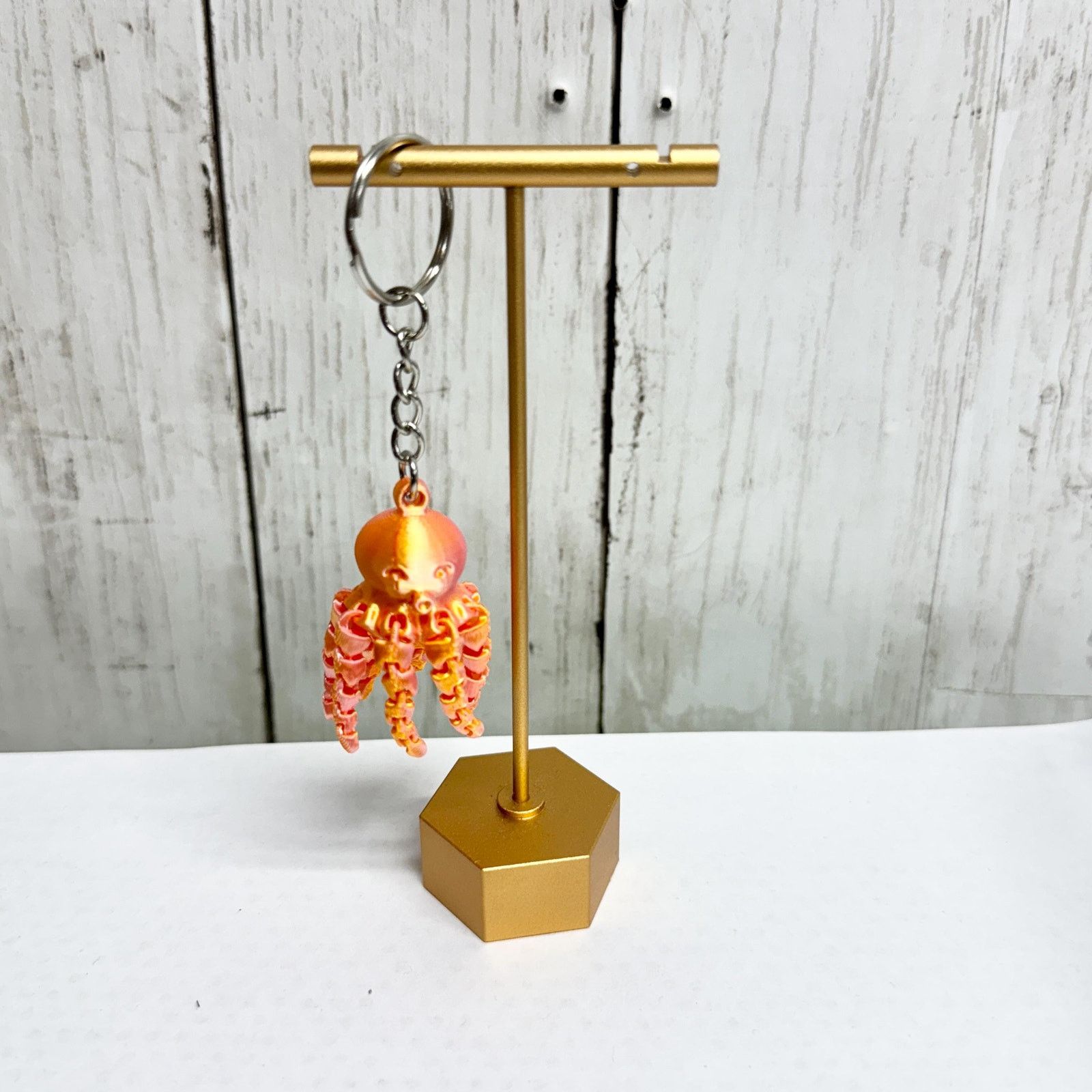 Other Eradesant 3D Printed Pink/Orange Octopus Keychain Unique Size ONE SIZE - 7 Thumbnail