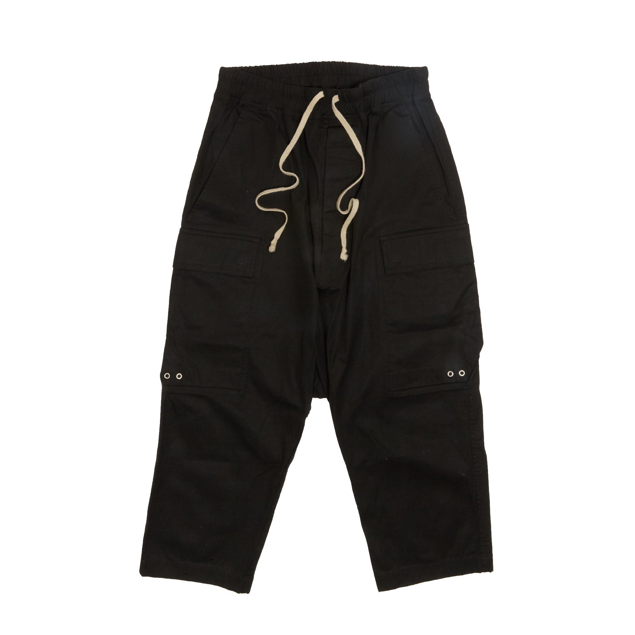 Rick Owens Classic Cropped Cargo Pants Black Size US 33 - 1 Thumbnail