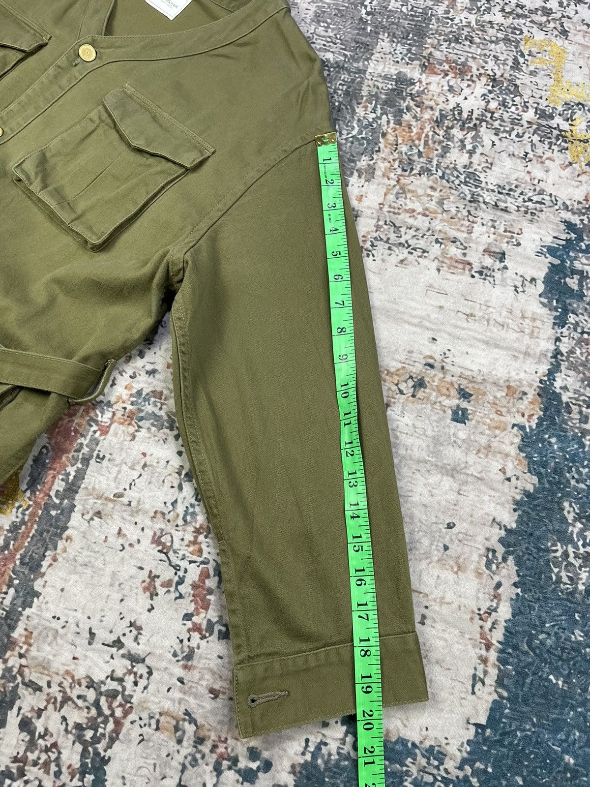 Japanese Brand Le Workware Journal Standard Collarless Belted Jackets Size M / US 6-8 / IT 42-44 - 9 Thumbnail