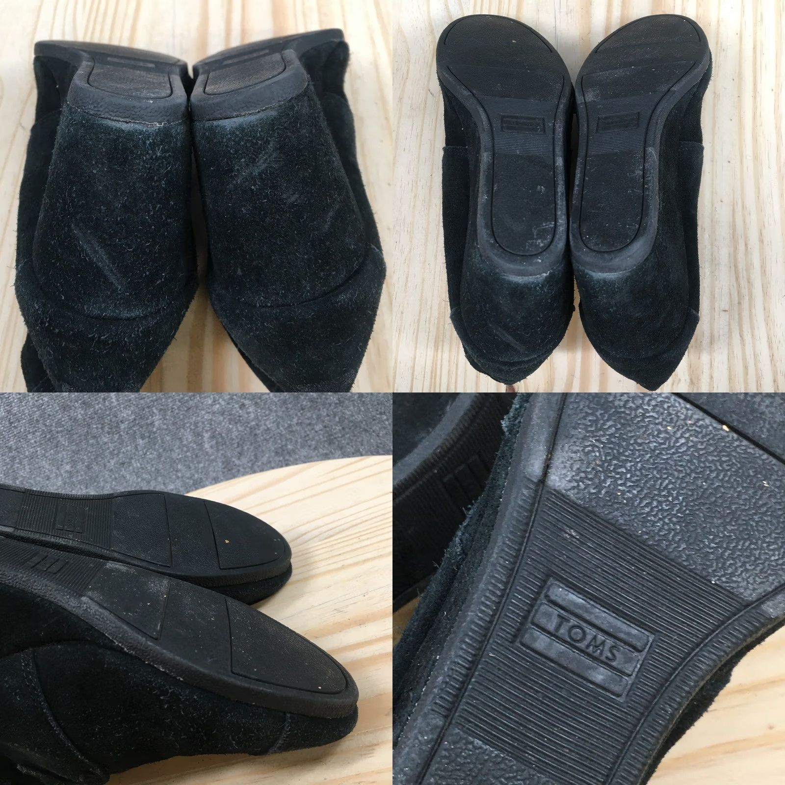 Toms TOMS Boots Womens 10 Kala Bootie Black Lace Up Ankle Top Wedge Heels Boot Dusty Black Lace Up Ankle Bootie Womens 10 TOMS Boots Size L / US 10 / IT 46 - 9 Thumbnail