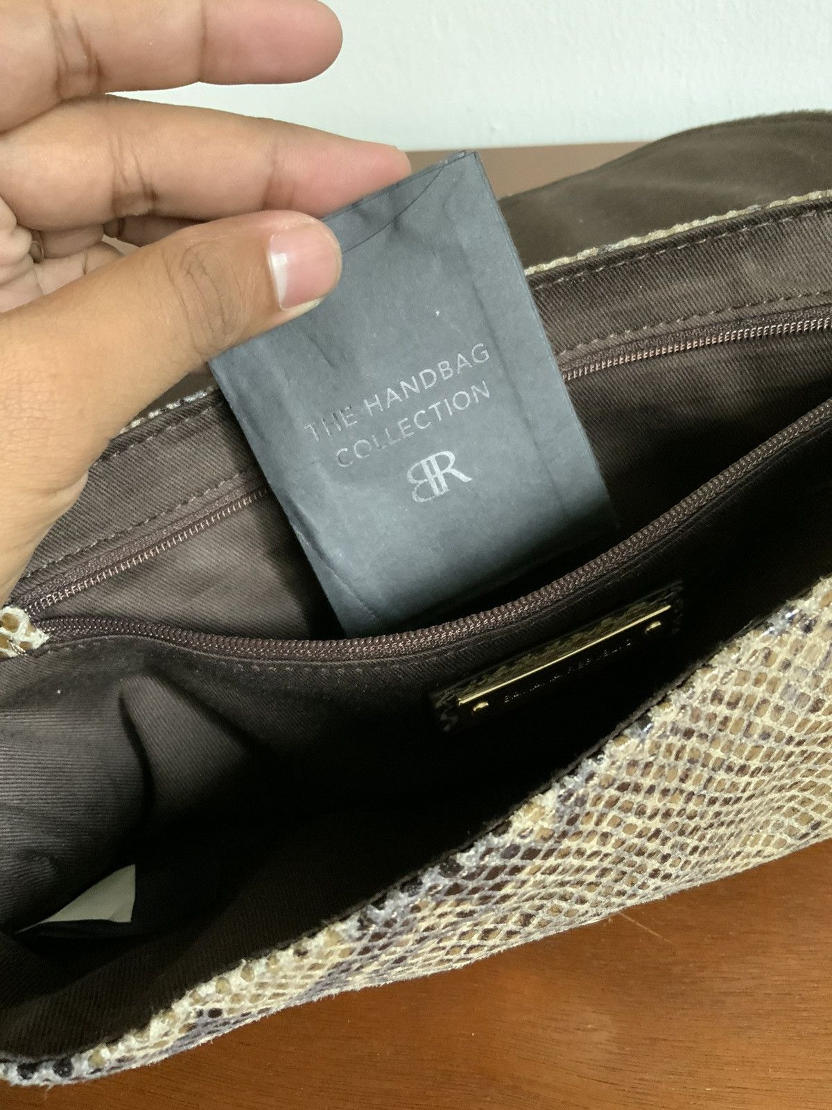 Banana Republic Banana Republic Python Leather Clutch Bag Size ONE SIZE - 20 Thumbnail
