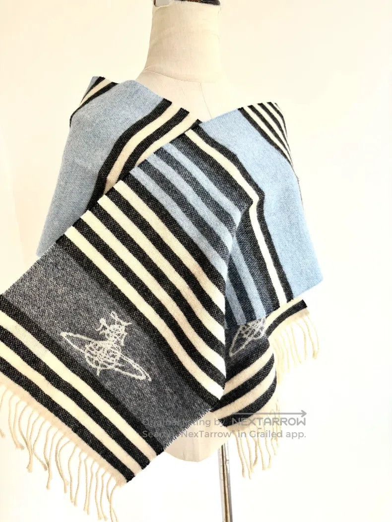 Vivienne Westwood Vivienne Westwood Vintage double-sided grayish blue stripe Size ONE SIZE - 4 Thumbnail
