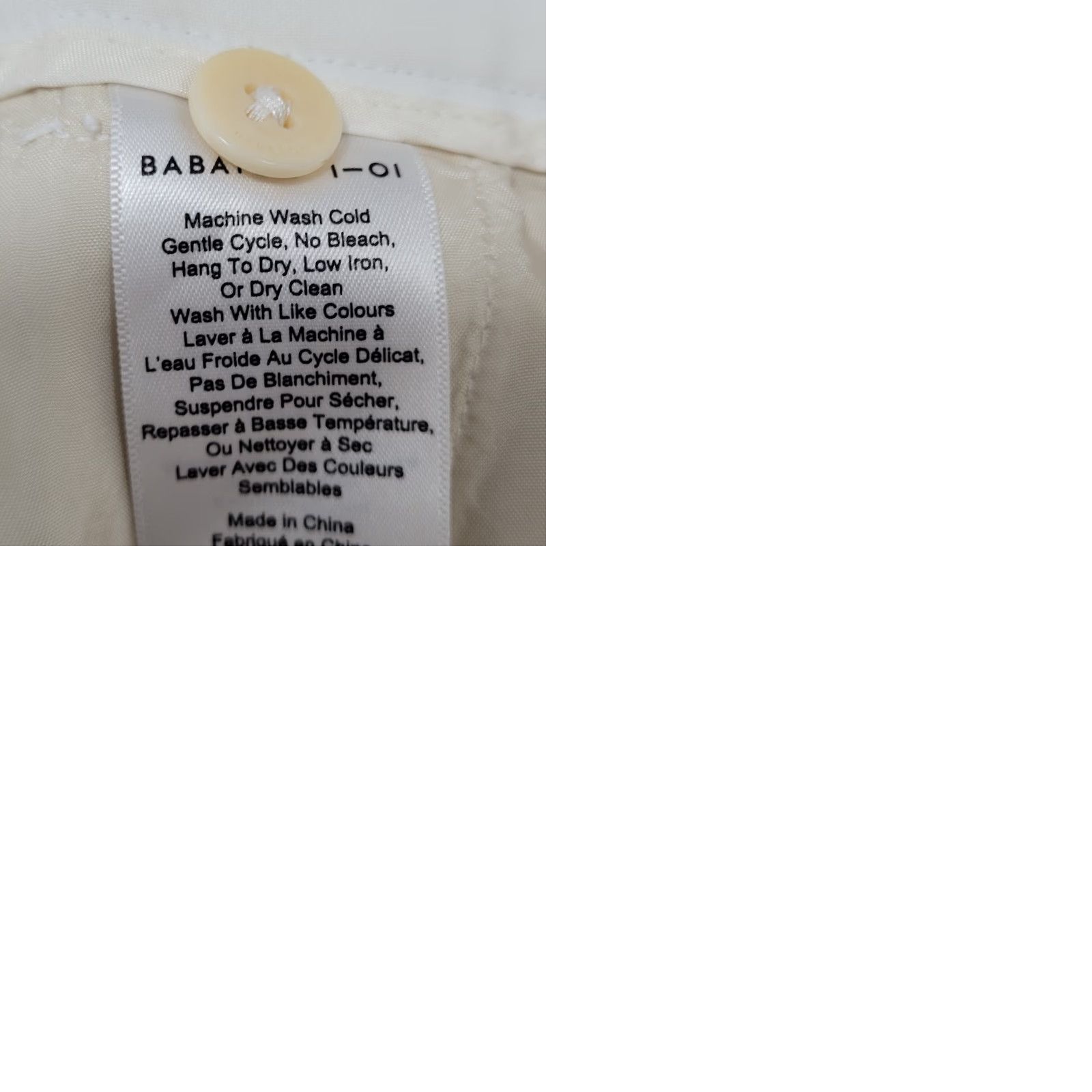 Vintage Babaton Ivory White Mid Rise Capri Pants Tapered Crop Pockets 0 Women Size 25" / US 0 / IT 36 - 10 Thumbnail