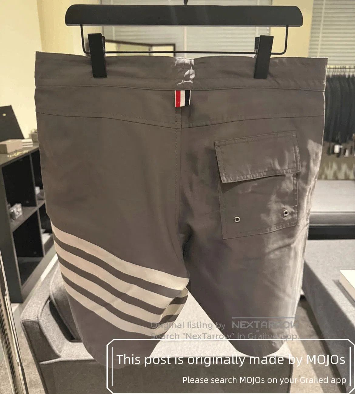 Thom Browne Sz 2 Thom Browne White Stripe Beach Shorts. Size US 32 / EU 48 - 2 Thumbnail