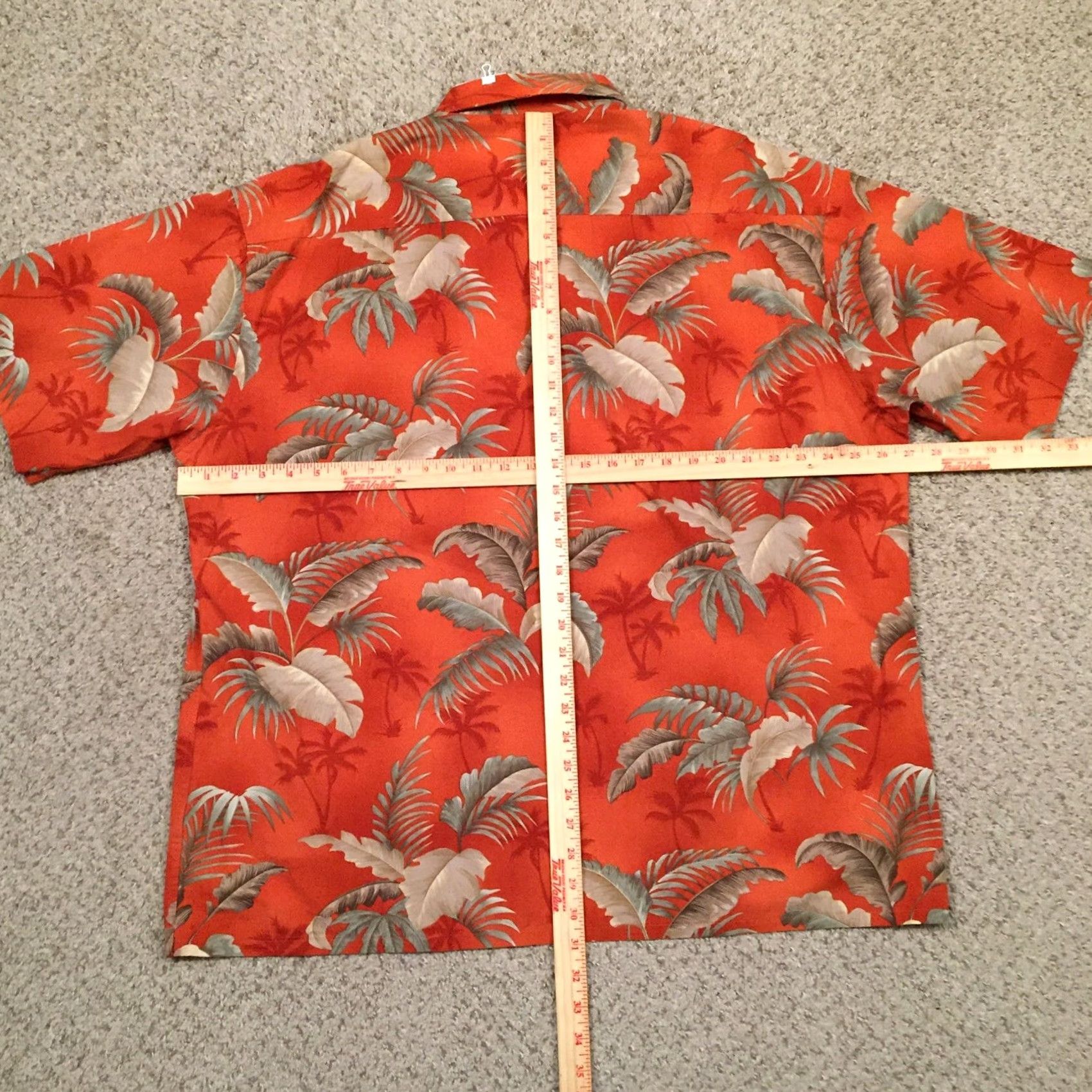Vintage St. John's Bay Shirt Mens XXL Orange Floral Island Short Sleeve Button Up Size US XXL / EU 58 / 5 - 6 Thumbnail
