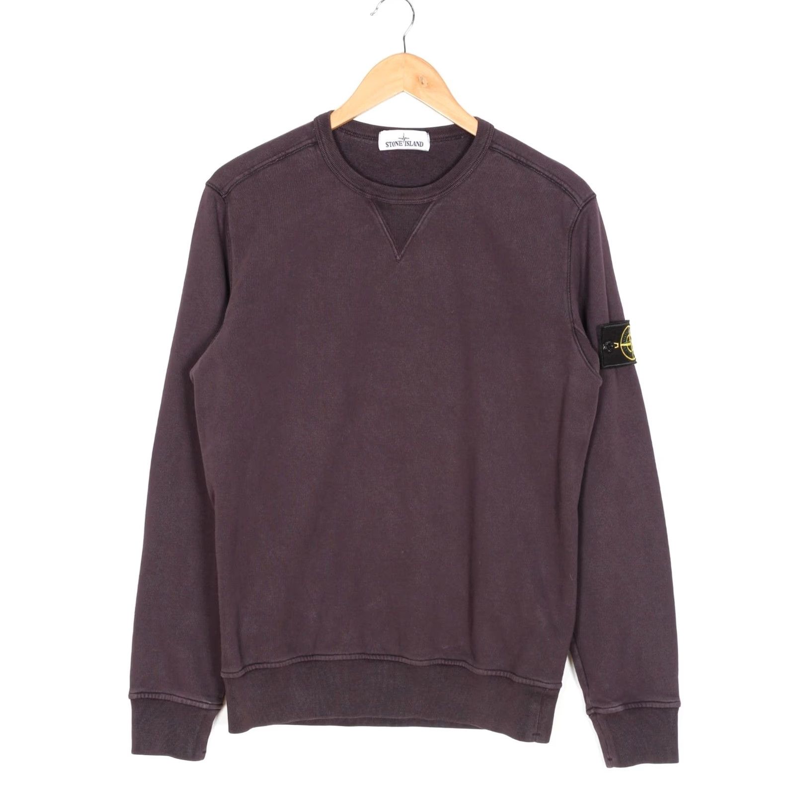 Stone Island STONE ISLAND Sweatshirt Men M VR3589 Crew Neck Pullover Cotton Purple Logo All Seasons Regular Size US M / EU 48-50 / 2 - 2 Thumbnail