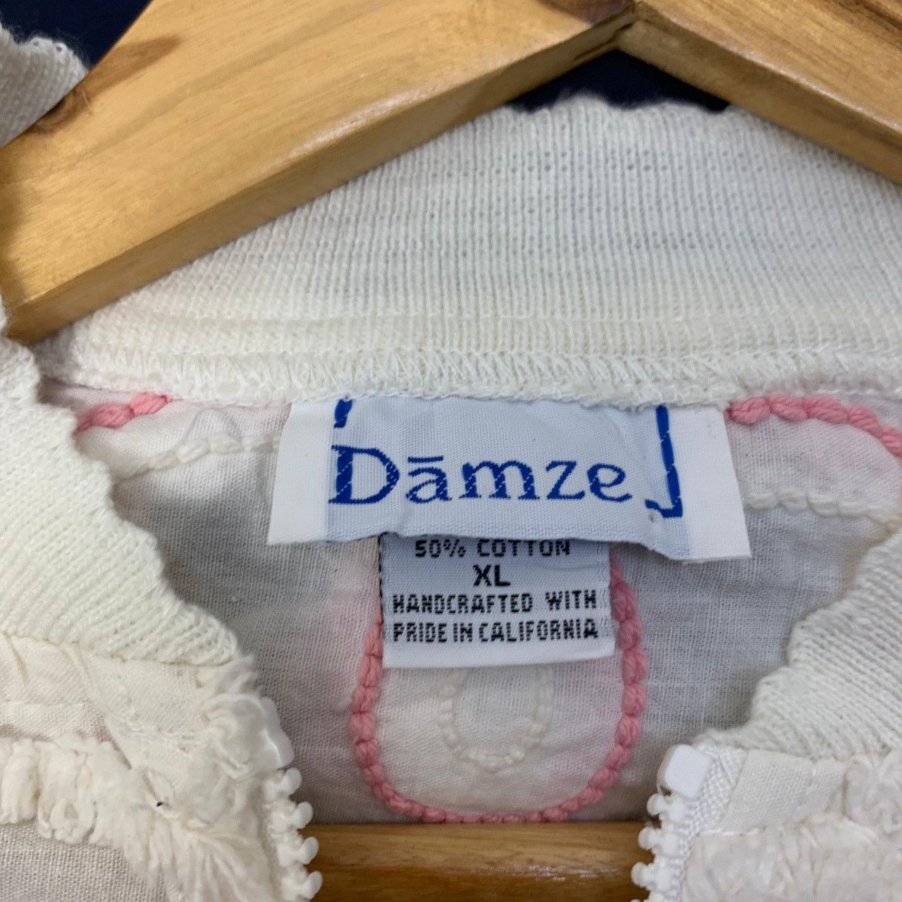 Vintage Vintage Damze Handcrafted Floral Embroidery Chenille Jacket Size US XL / EU 56 / 4 - 9 Thumbnail