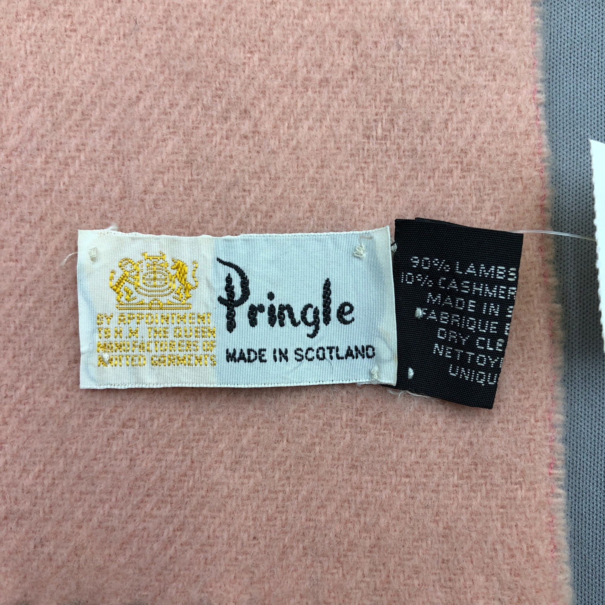 Pringle Of Scotland Vintage 80s Pringle Scarf Muffler Wool Cashmere Scarves Size ONE SIZE - 4 Thumbnail