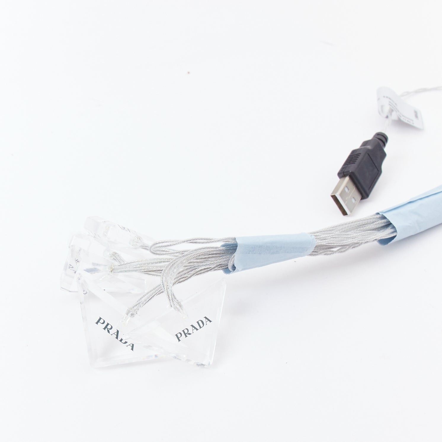 Prada PRADA Plexiglas Fairy Lights clear acrylic black logos USB fairy LED lights Size ONE SIZE - 1 Thumbnail