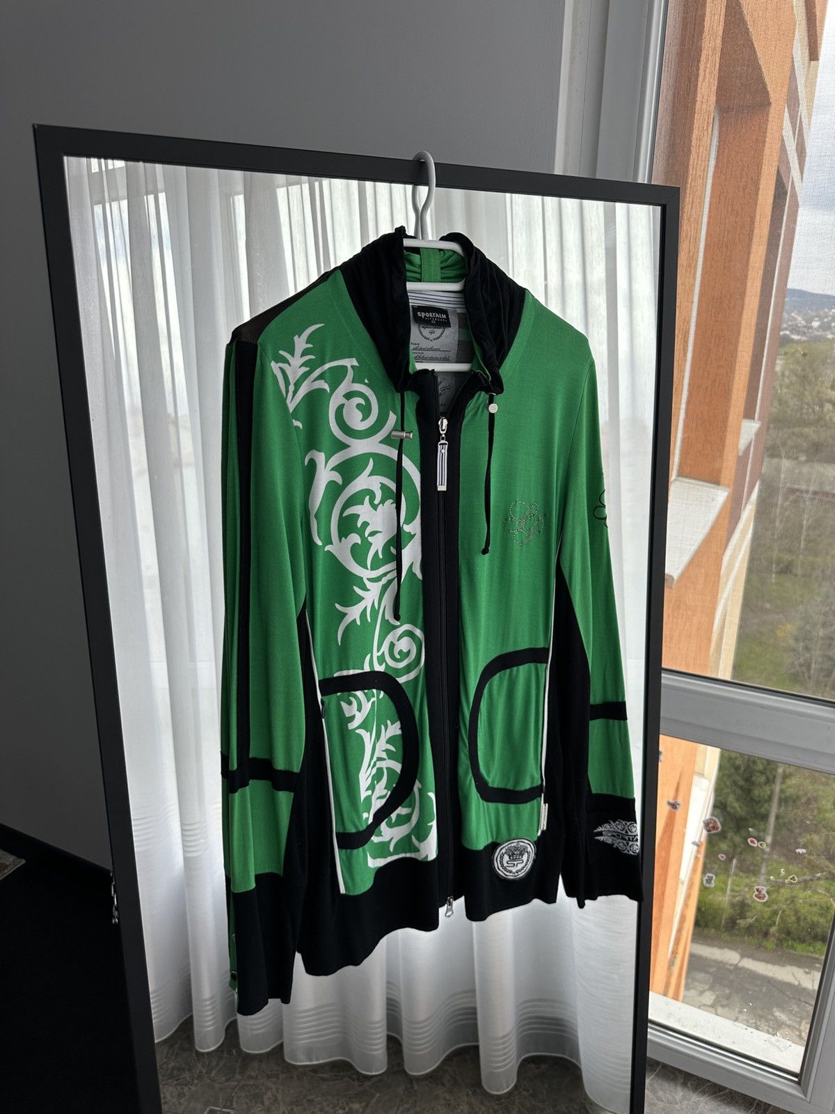 Sportalm Kitzbuhel × Vintage VTG SportalmKitzbuhel Designer Track Jacket with Rhinestones Size S / US 4 / IT 40 - 2 Thumbnail