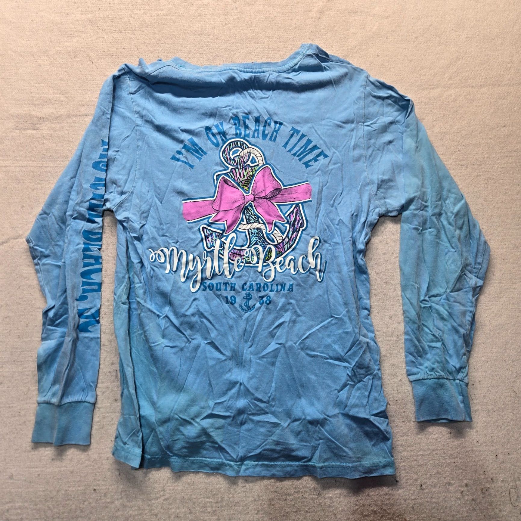Vintage VINTAGE Myrtle Beach Beach South Carolina SC T-Shirt Tee Shirt Adult Men's Size L Large Blue Shirt Beach 90s Football Womens Mens Girls Size US L / EU 52-54 / 3 - 8 Thumbnail