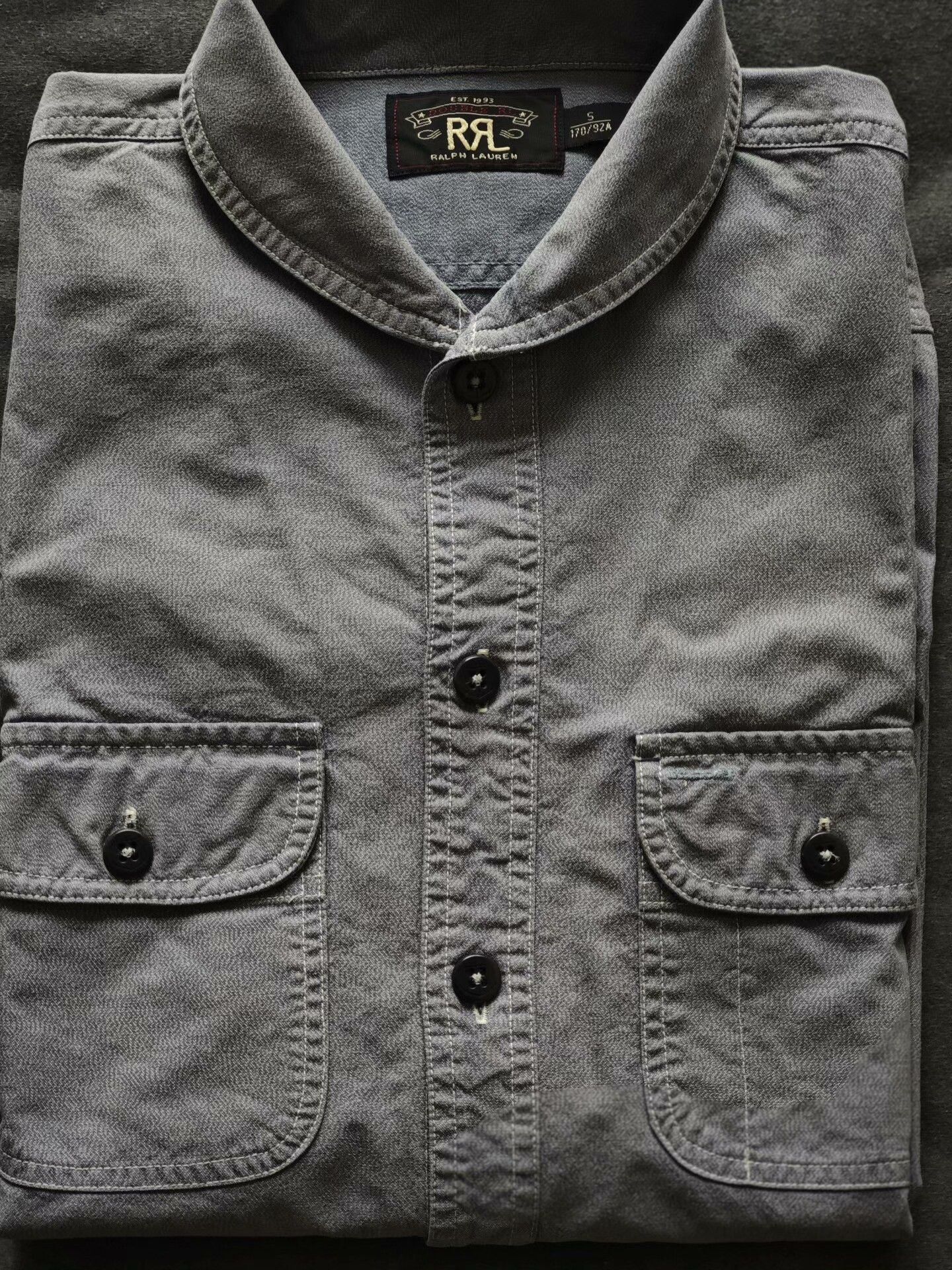 RRL Ralph Lauren RRL Double RL Gray Work Shirt Size US S / EU 44-46 / 1 - 1 Thumbnail