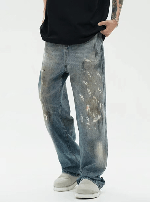 Japanese Brand Men's American retro loose straight jeans y2k Size US 32 / EU 48 - 2 Thumbnail