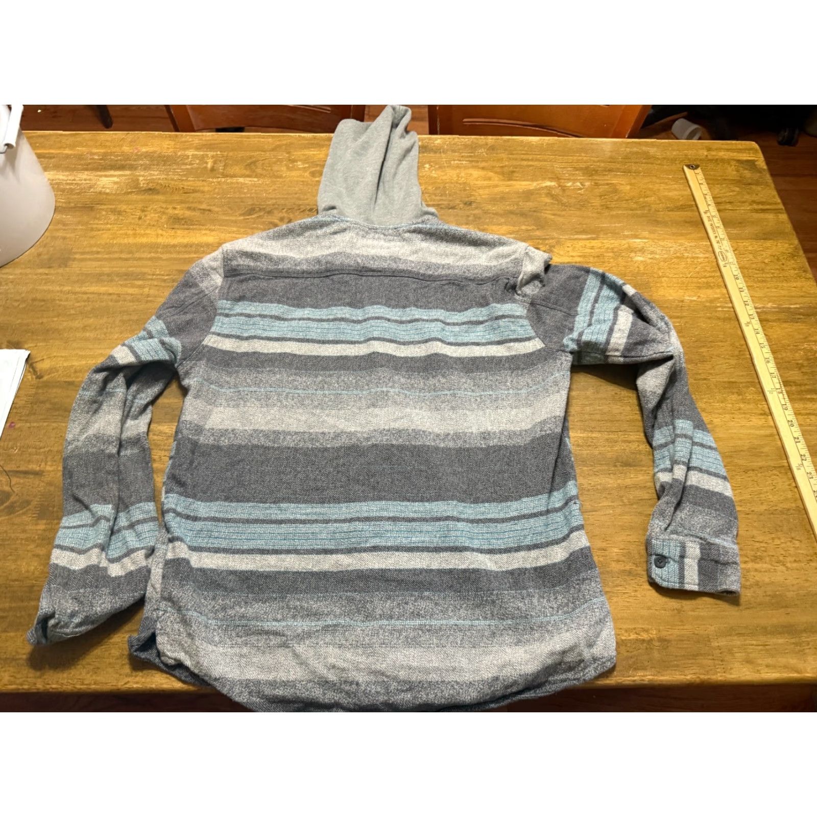 Billabong Billabong Hoodie Mens L/XL Gray Blue Long Sleeve Button Up w/ Hoodie Hoodie Size US L / EU 52-54 / 3 - 2 Thumbnail