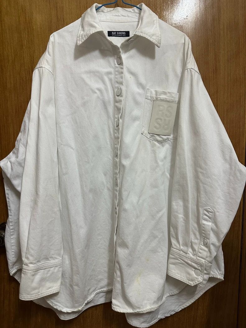 Raf simons 23ss silhouette white shirt