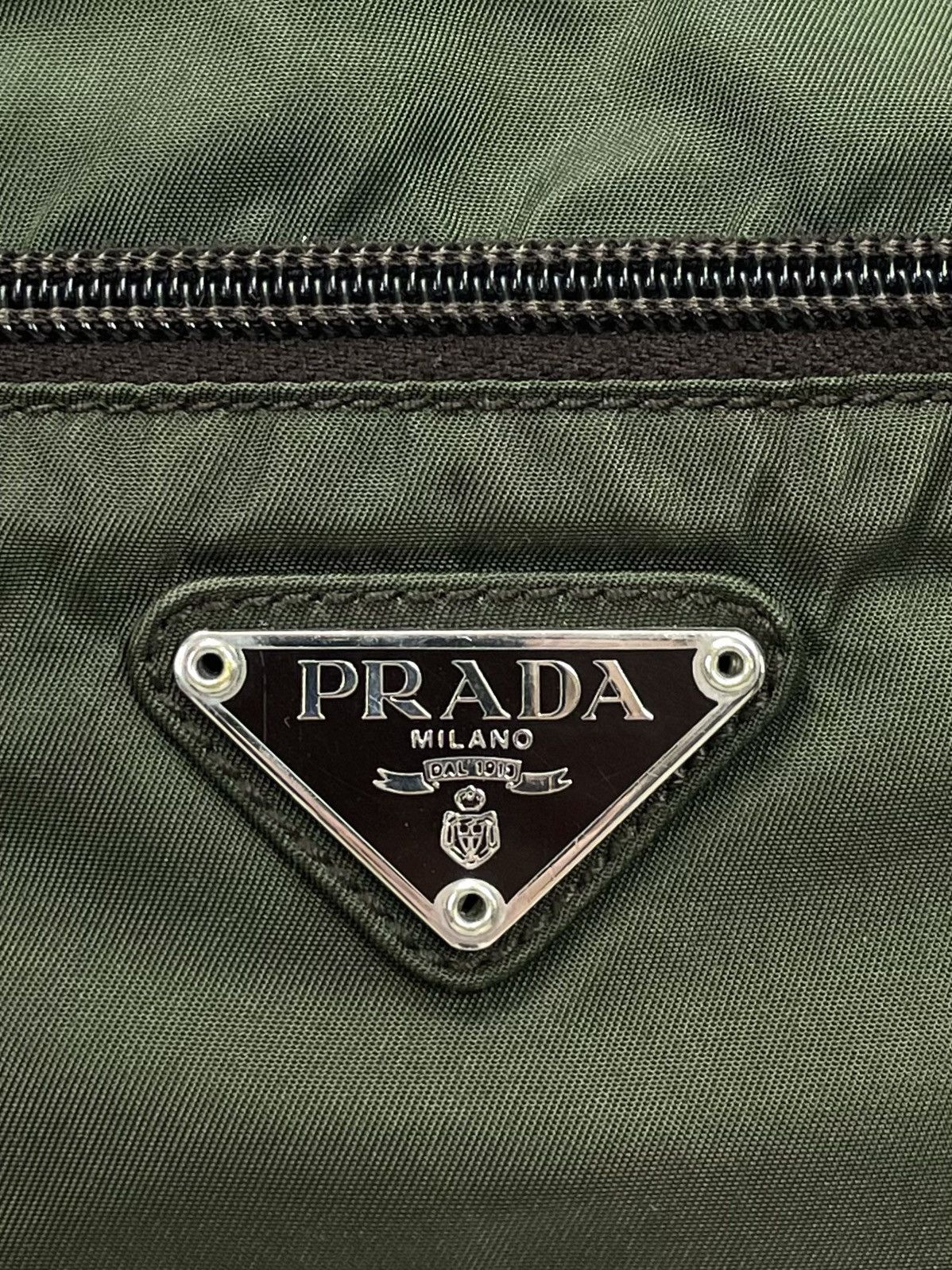 Prada Prada Milano Tessuto Nylon Crossbody Bag – Olive Green Size ONE SIZE - 13 Thumbnail