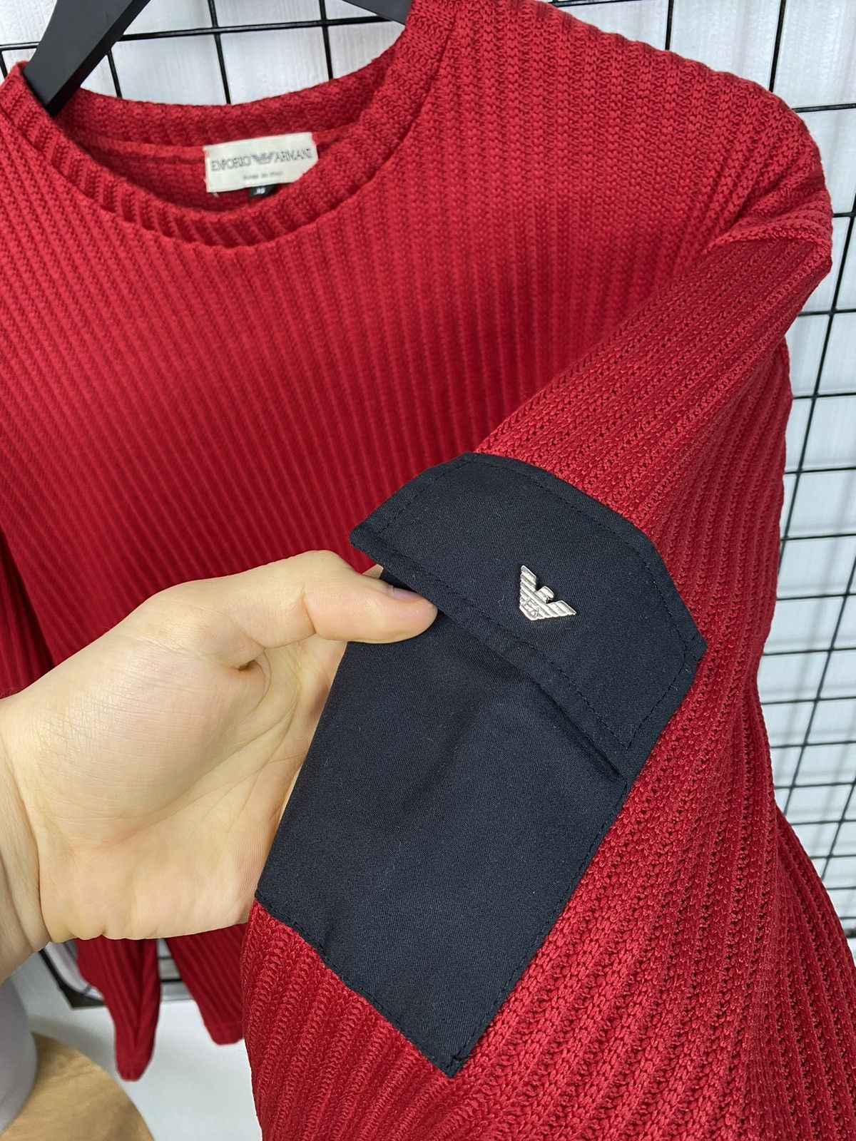 Armani × Emporio Armani Emporio Armani men sweater red XL made in italy sweatshirt Size US XL / EU 56 / 4 - 14 Thumbnail