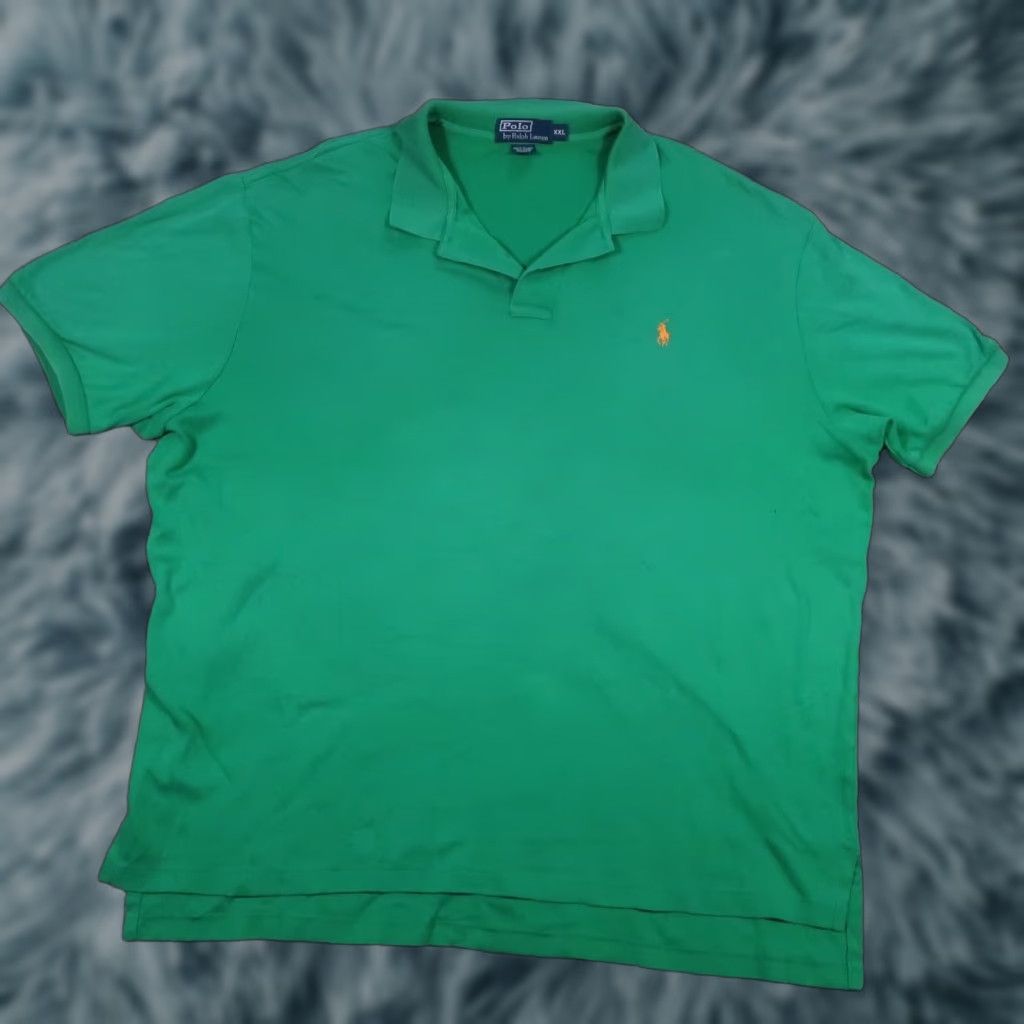 Polo Ralph Lauren Polo Ralph Lauren Polo Shirt Mens 2XL Green Striped Knit Short Sleeve Collared Button Polo Shirt Logo Casual Size US XXL / EU 58 / 5 - 1 Thumbnail