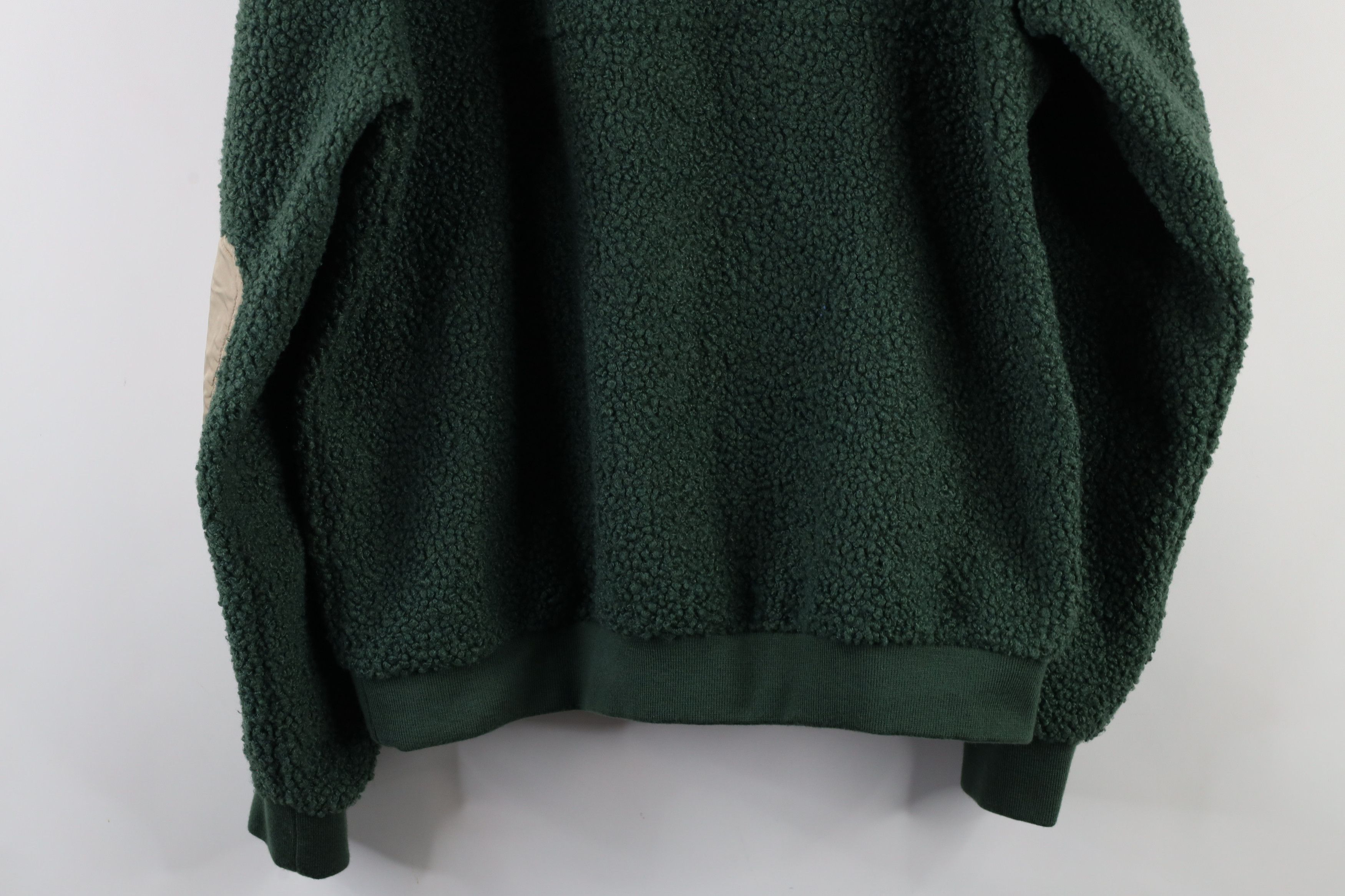 Lands' End × Vintage Vintage Lands End Fleece Elbow Patch Snap Button Sweater Size US M / EU 48-50 / 2 - 14 Thumbnail