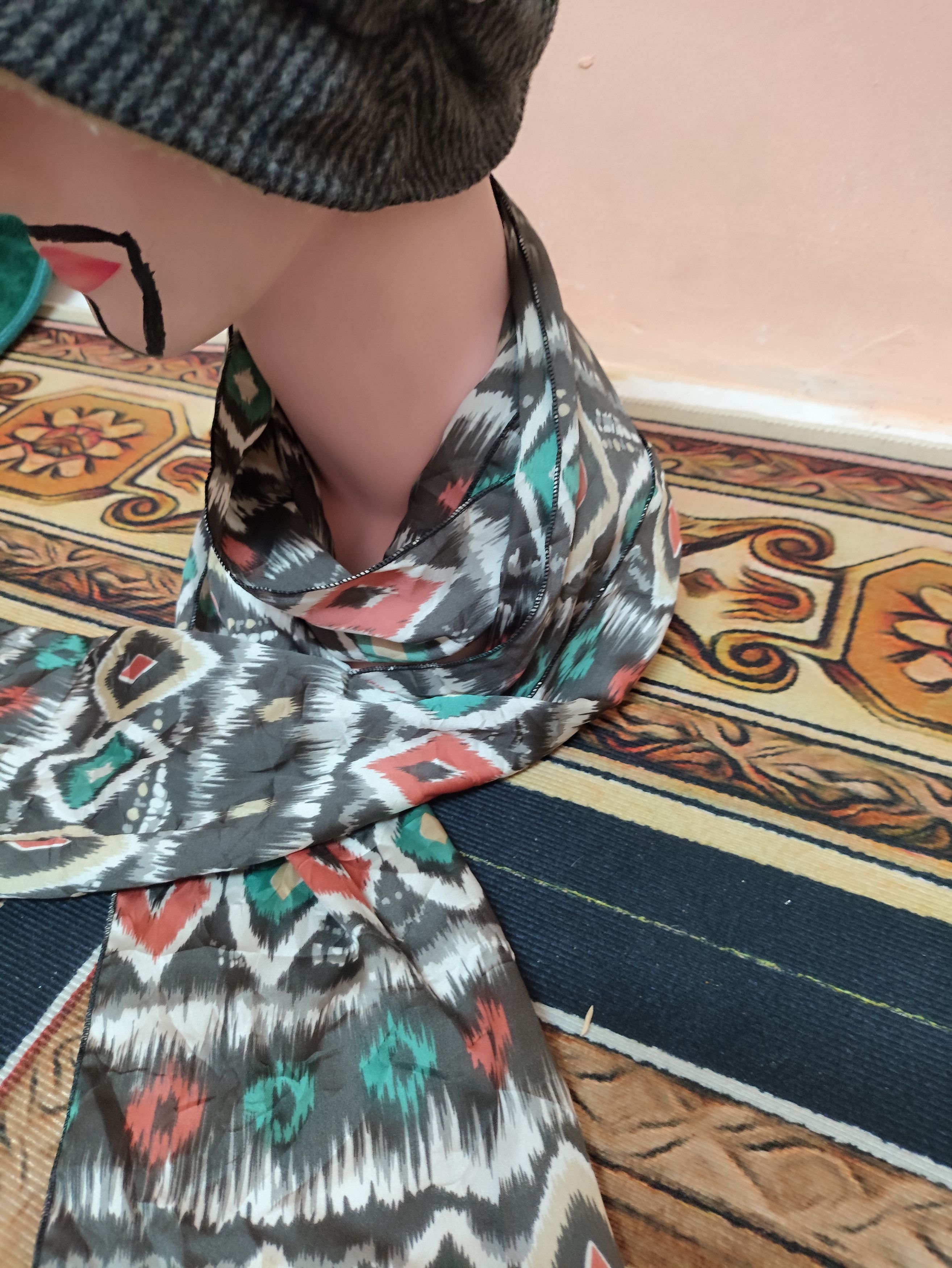 Designer × Vintage Vintage Scarves Scaft Art Design Size ONE SIZE - 3 Thumbnail