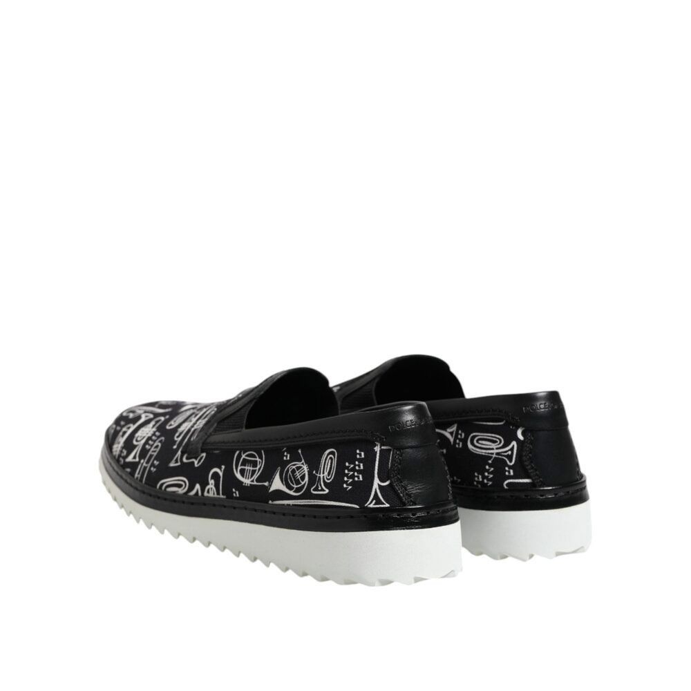 Dolce & Gabbana Dolce & Gabbana Black Slip On Printed Men Loafers Shoes Size US 9.5 / EU 42-43 - 5 Thumbnail
