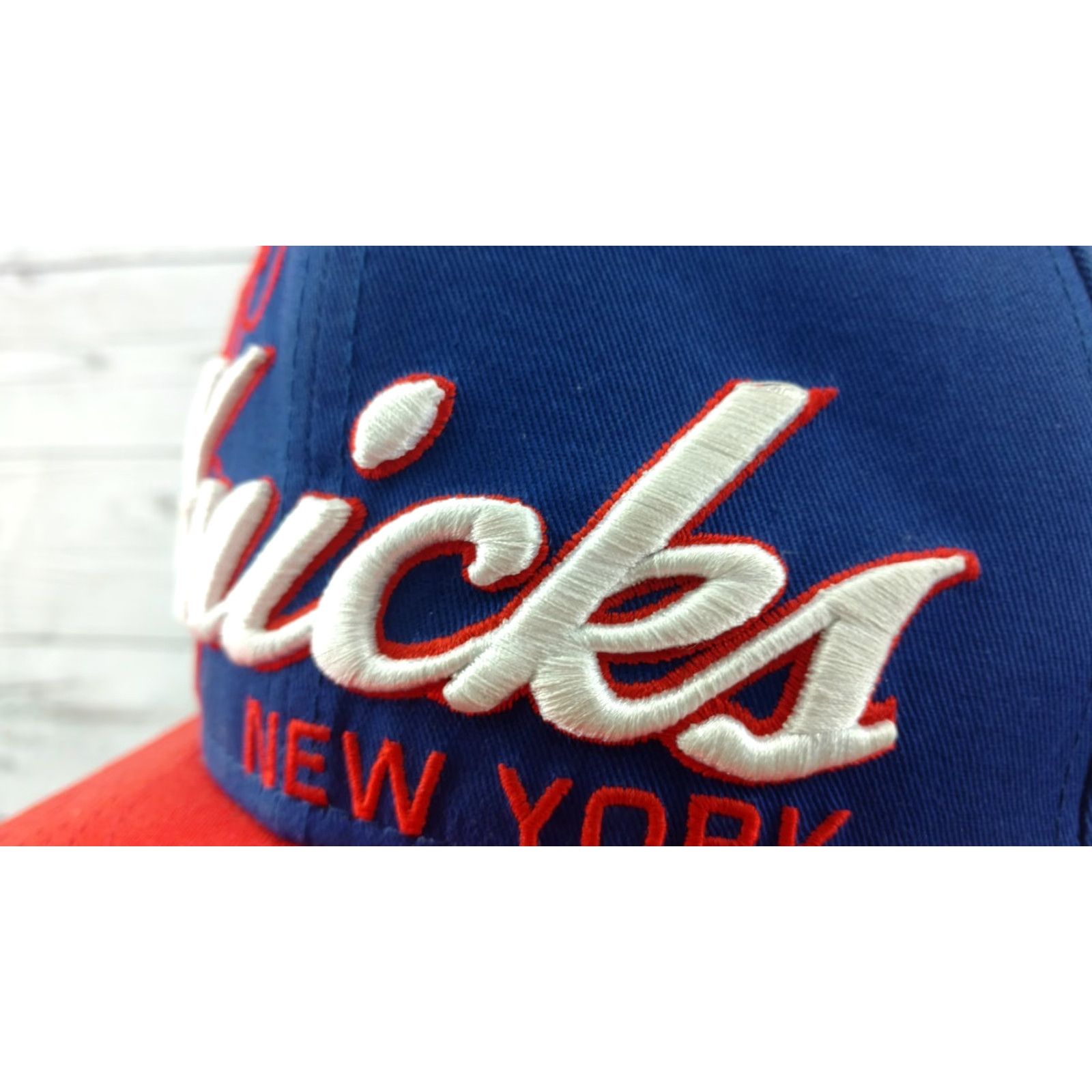 New Era New Era NBA 9Fifty Snapback Headwear New York Knicks Blue Orange Mens Adjustable Snapback Headwear 9Fifty NBA Knicks Size ONE SIZE - 4 Thumbnail