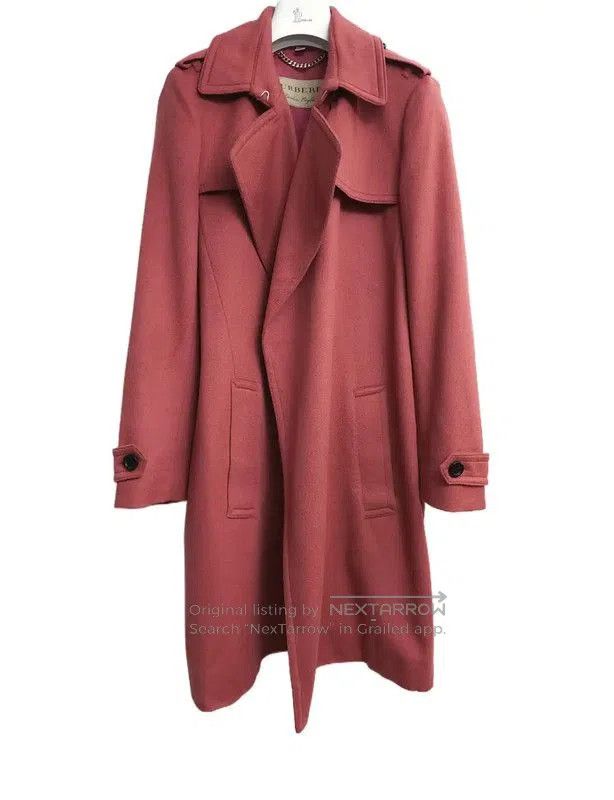 Burberry Burberry Red Cashmere Mid-Length Coat. Size M / US 6-8 / IT 42-44 - 2 Thumbnail